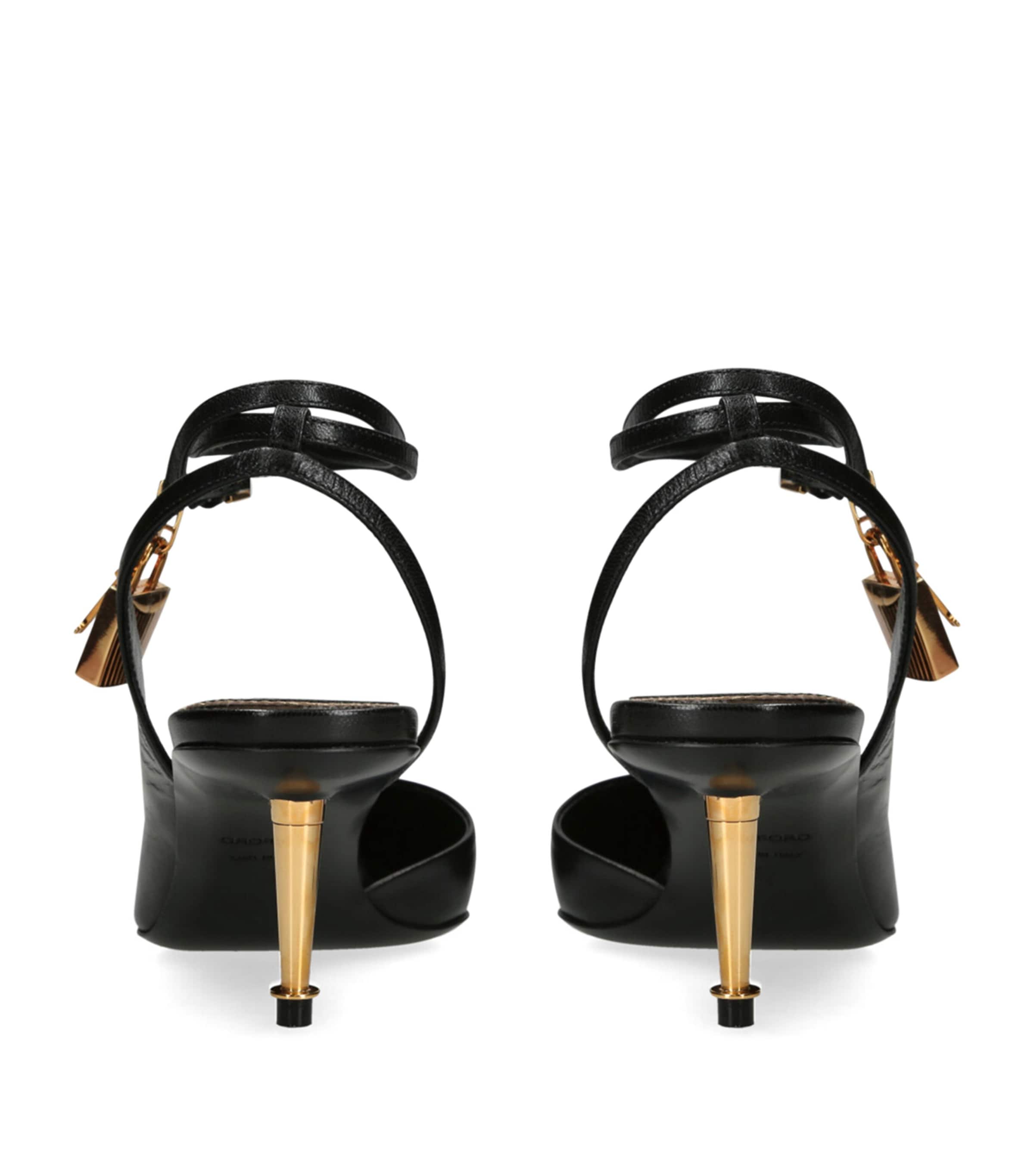 Leather Slingback Pumps 55 BLACK Image 2
