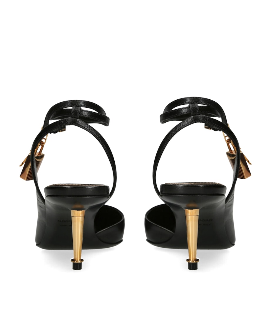 Leather Slingback Pumps 55 BLACK Image 2