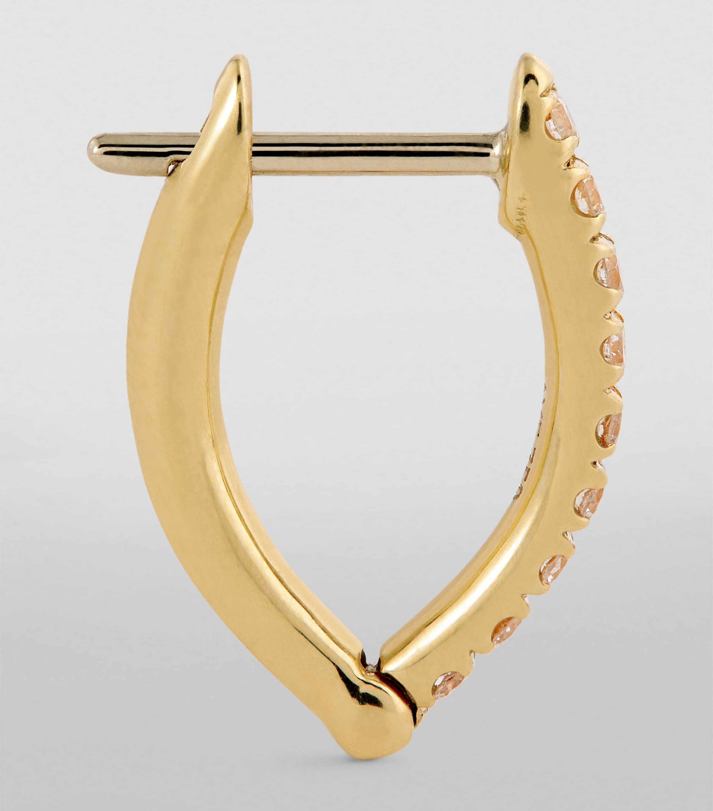 Melissa Kaye Small Yellow Gold and Diamond Cristina Earrings Yellow Gold Image 3