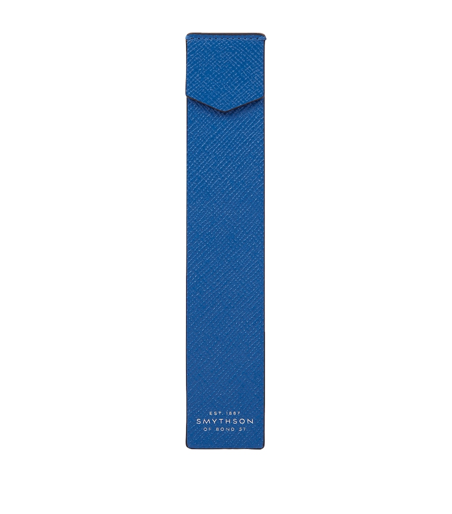 Smythson Panama Leather Bookmark Cerulean Image 1