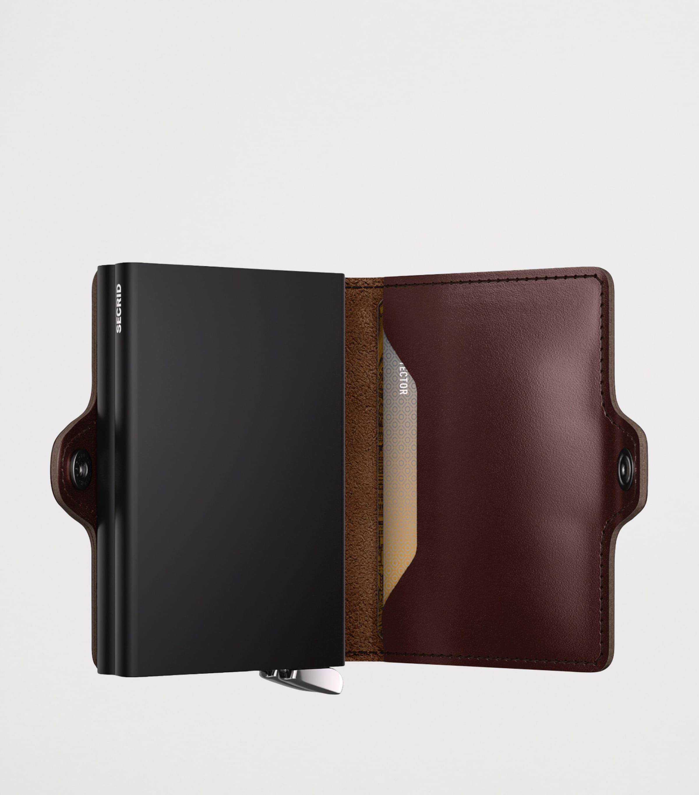 Leather Twinwallet DARK BROWN Image 2