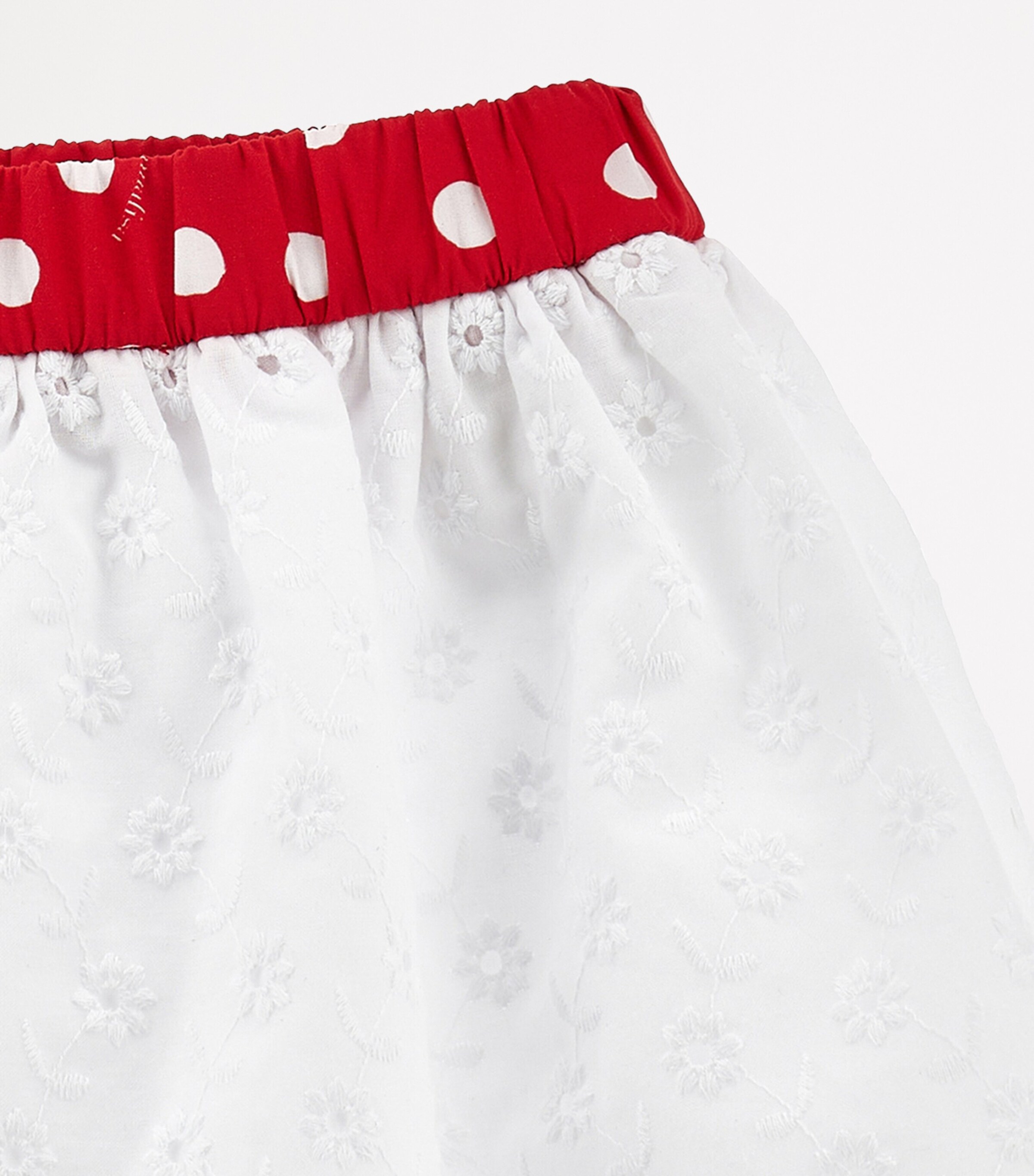 Cotton Top and Skirt Set (3-36 Months) ROSSO + BIANCO Image 4