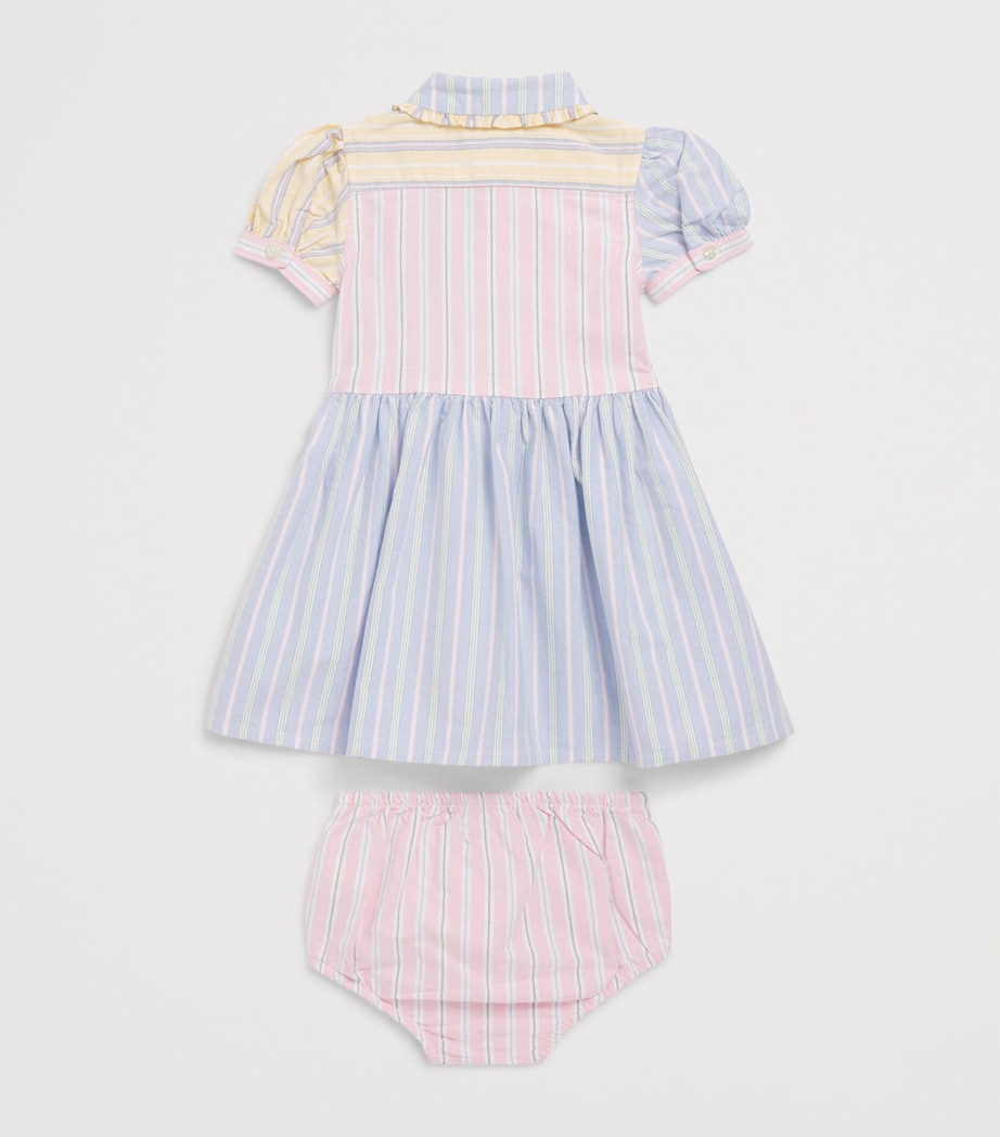 Ralph Lauren Kids Cotton Stripe Dress and Bloomers Set (3-24 Months) Image 2
