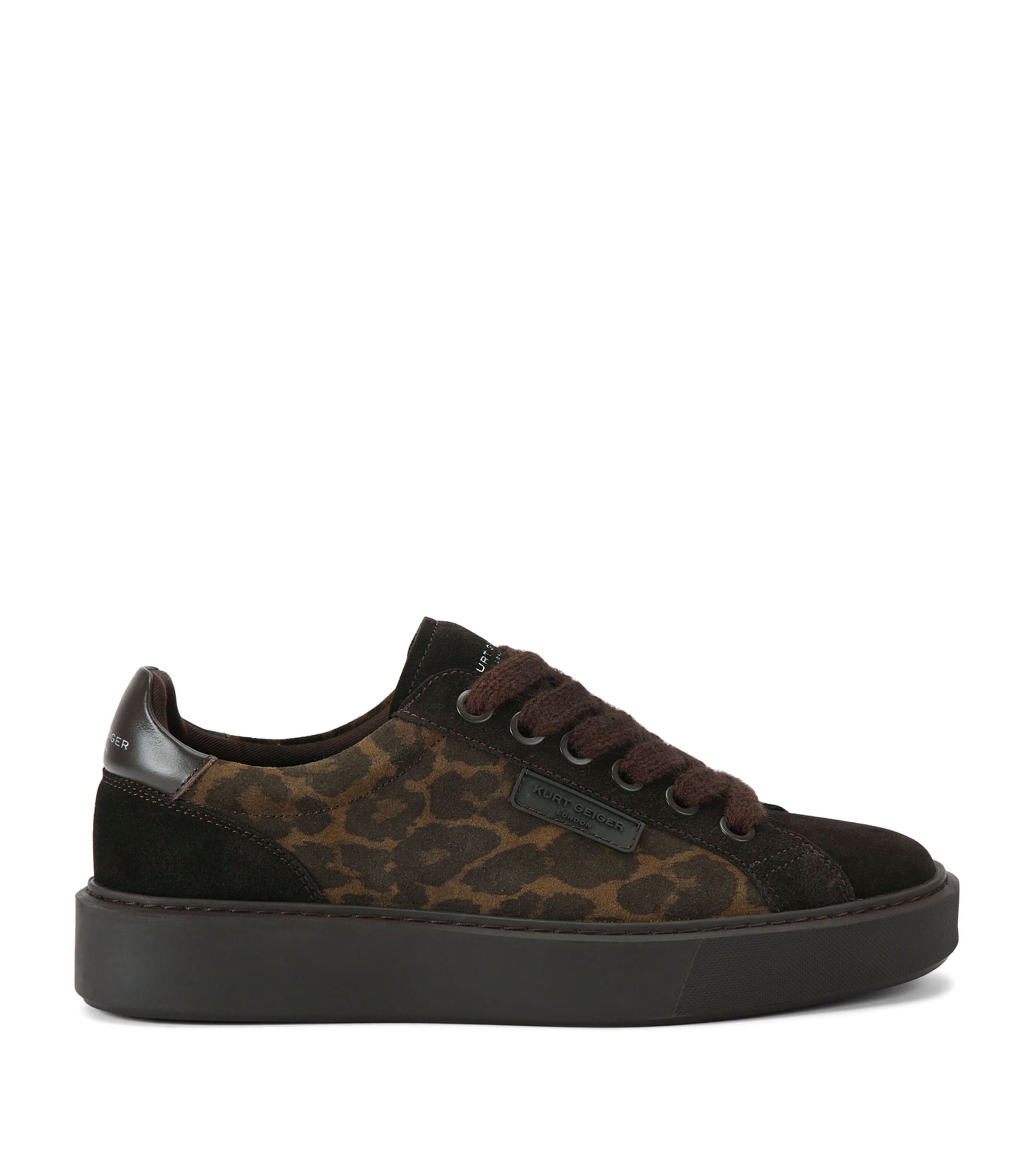 Kurt Geiger Suede Albion Sneakers In Brown