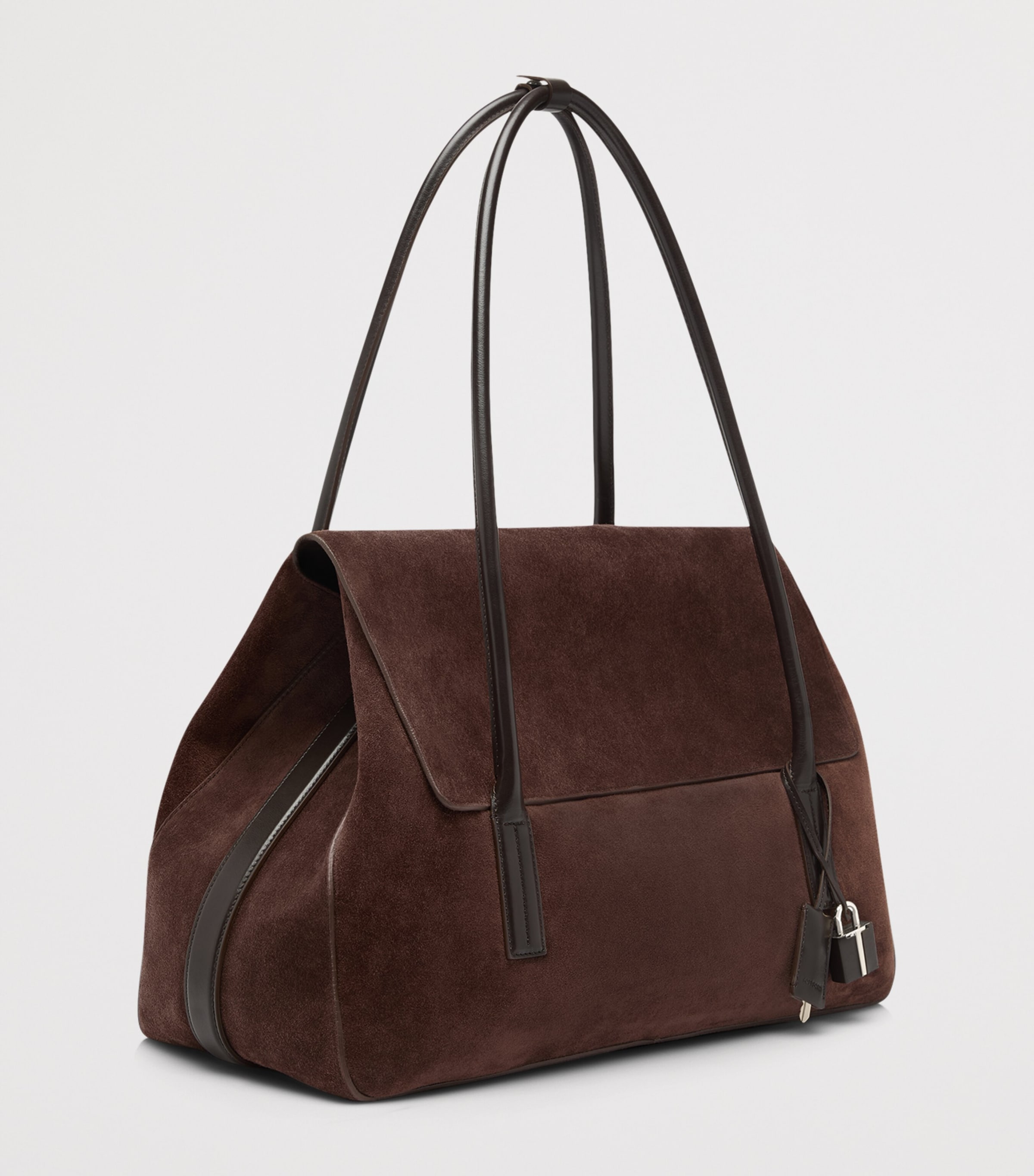 TOM FORD Womens Large Suede Eclipse Shoulder Bag Ecm Image 4