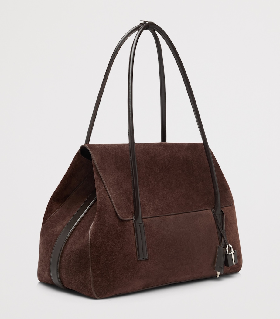 TOM FORD Womens Large Suede Eclipse Shoulder Bag Ecm Image 4