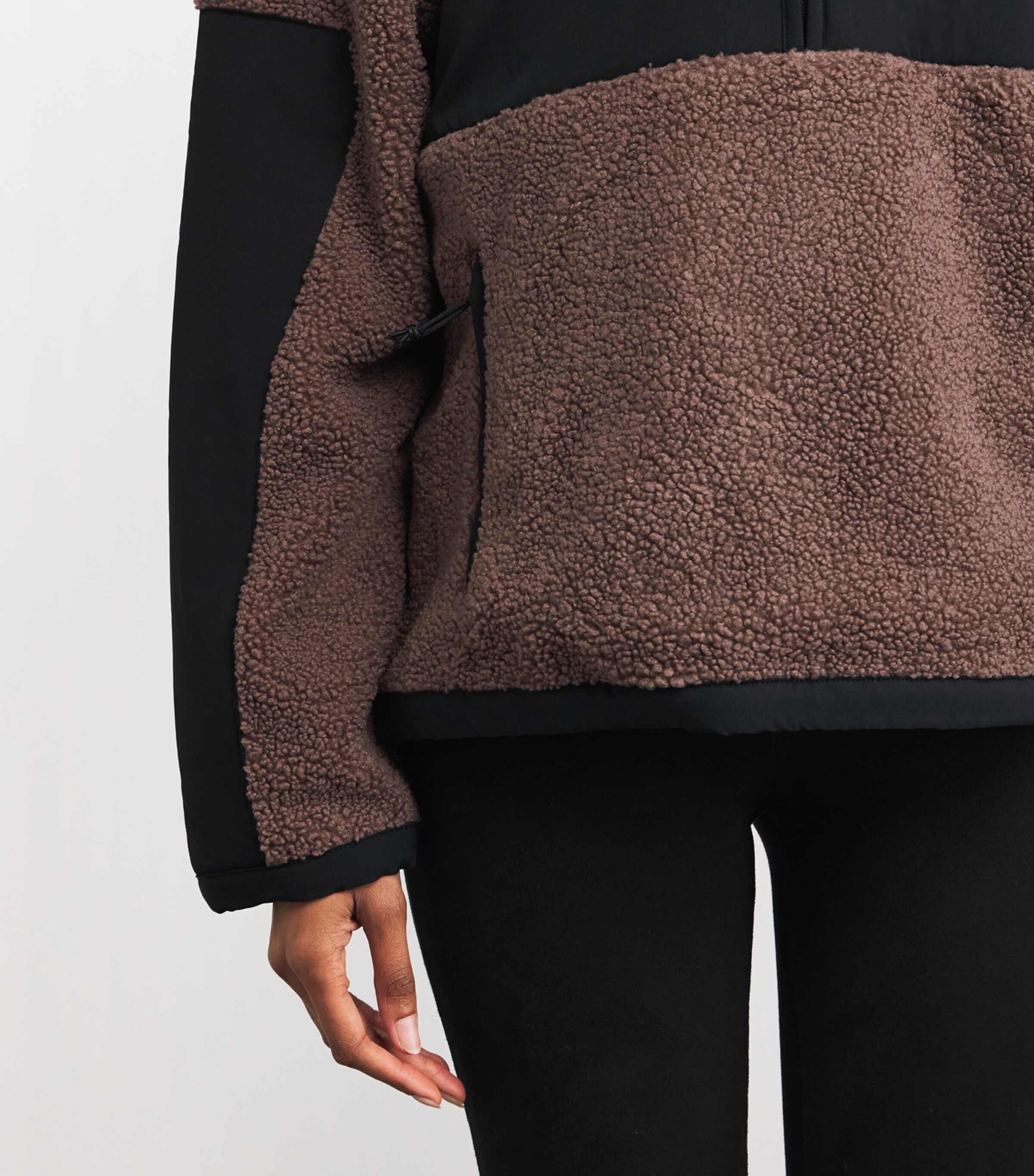 Skims Womens Teddy Oversized Quarter-Zip Sweater Umber Image 6