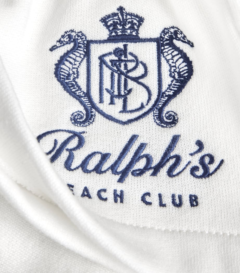 Polo Ralph Lauren Mens Cotton-Blend Beach Club Shorts White Image 6