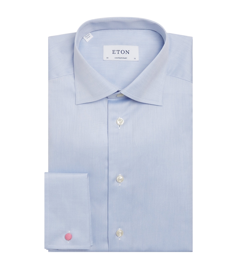 Signature Twill Contemporary Fit Shirt BLUE Image 1