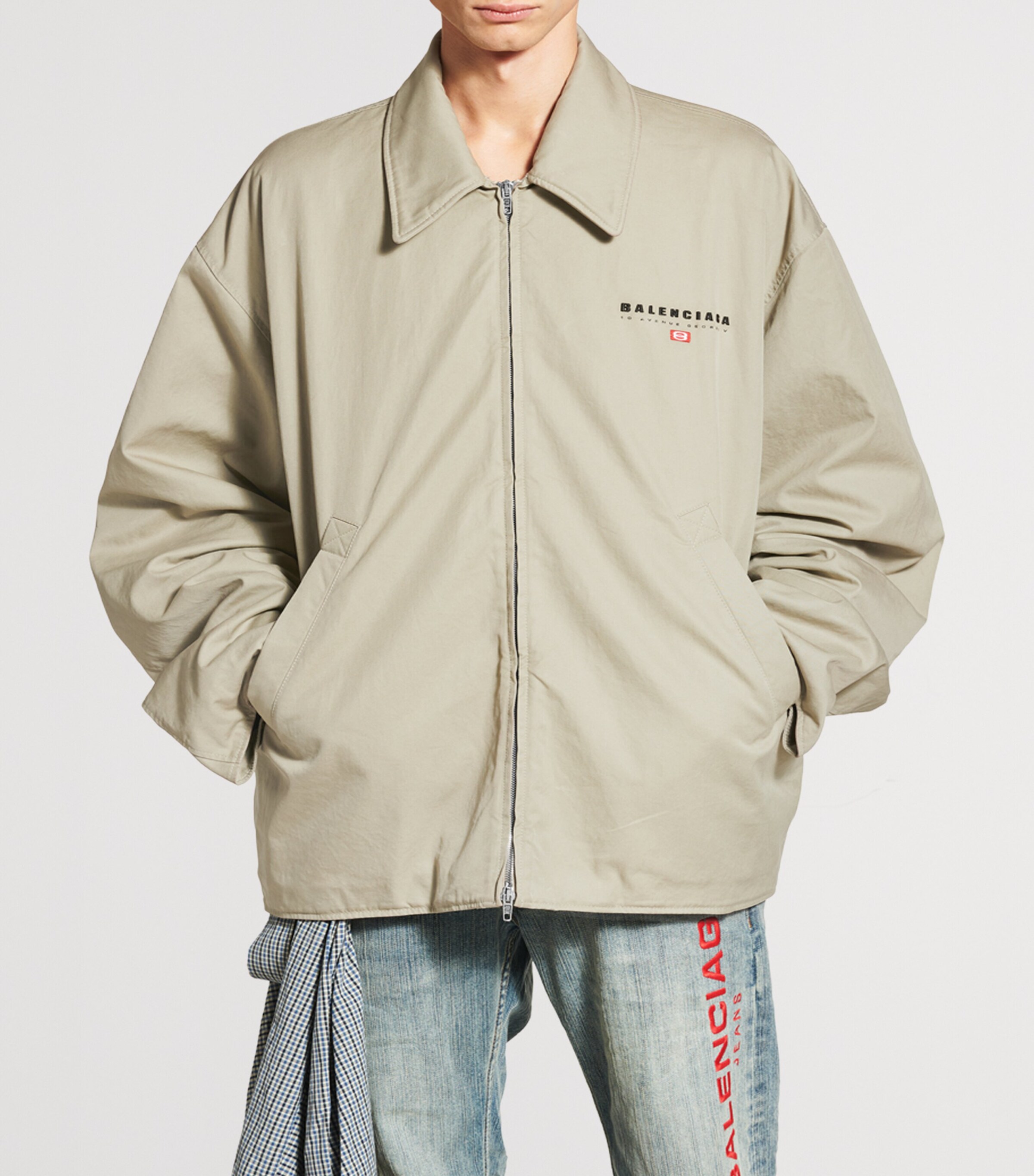 Balenciaga Mens Cotton Zip-Up Jacket Image 6