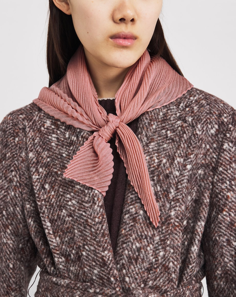 Cashmere-Silk Plissé Scarf 77227 PALE PINK Image 2