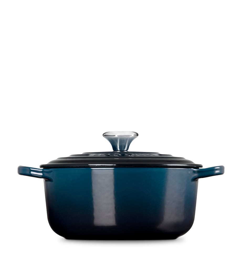 Enamelled Cast Iron Round Casserole Dish (20cm) NO COLOUR Image 3