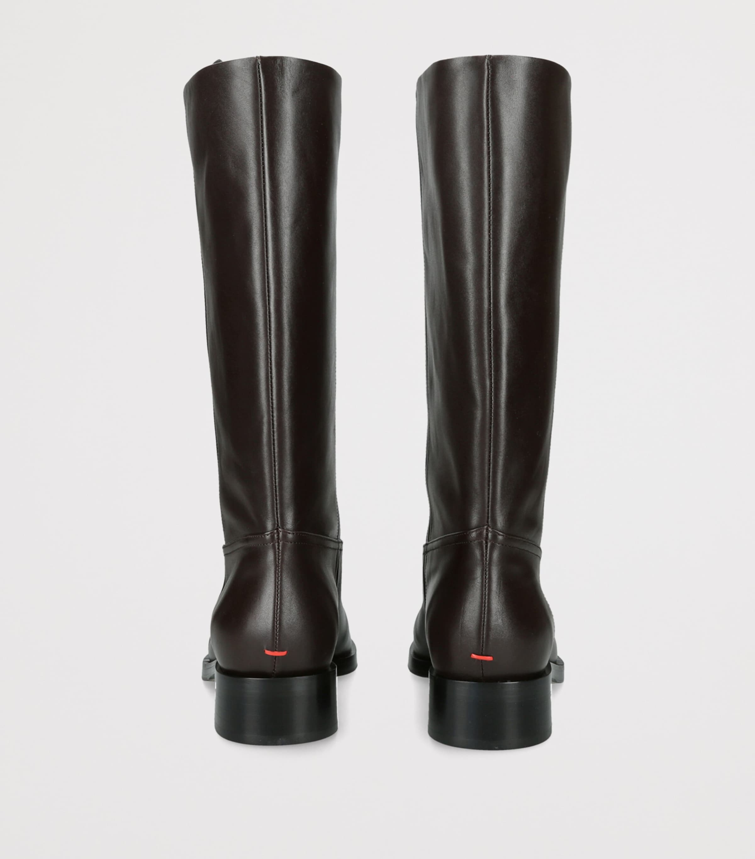 aeyde Leather Theo Knee-High Boots Dark Brown Image 3