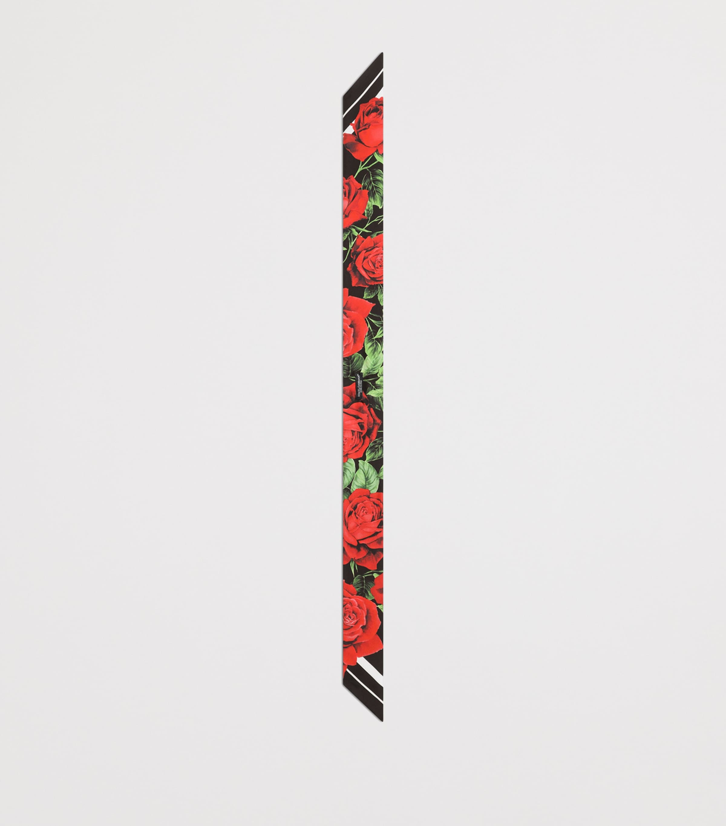 Dolce&Gabbana Silk Twill Floral Scarf Rose Rosse B Image 2