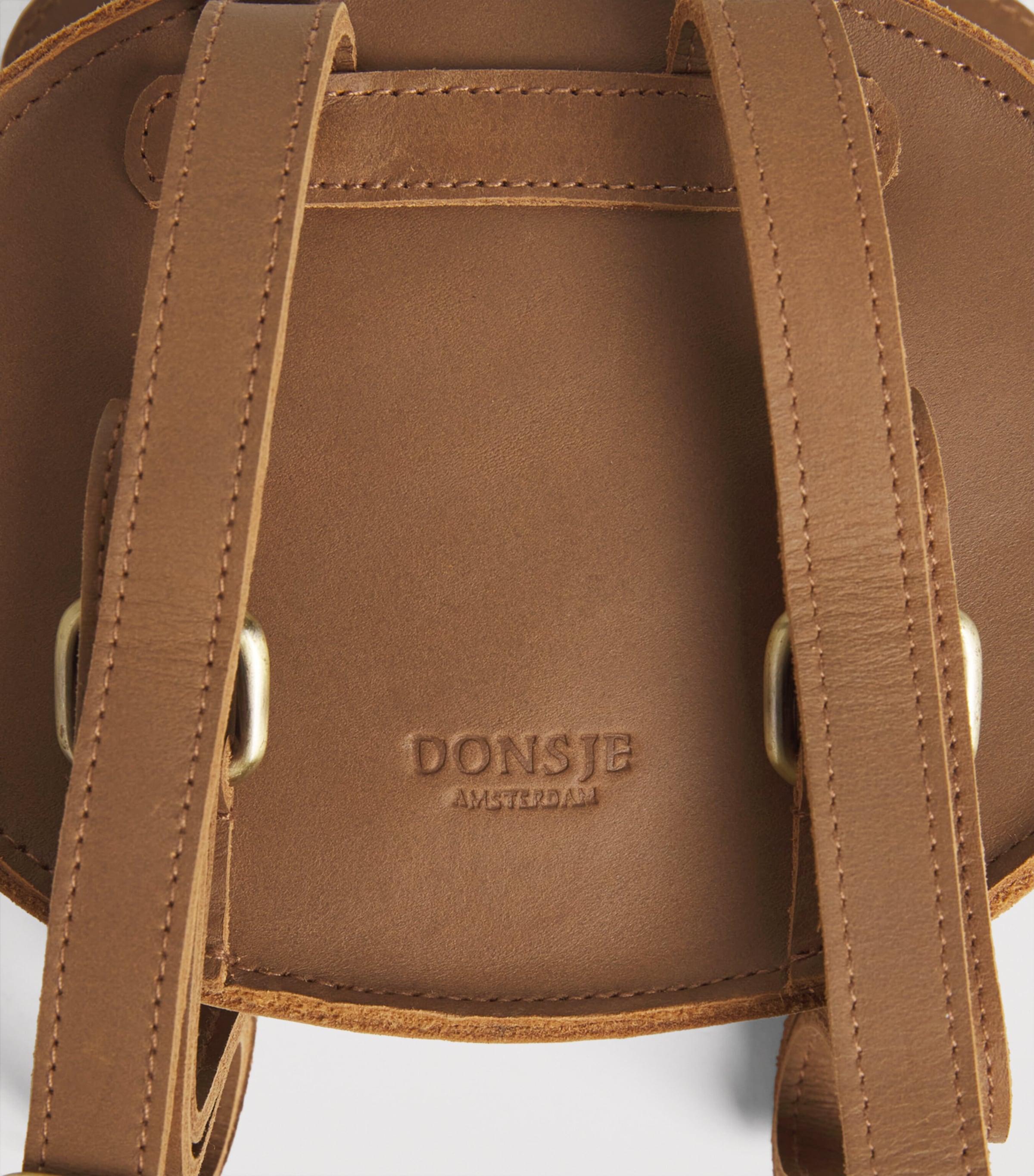 Leather Kapi Backpack PU003COGNAC LEATHER Image 3