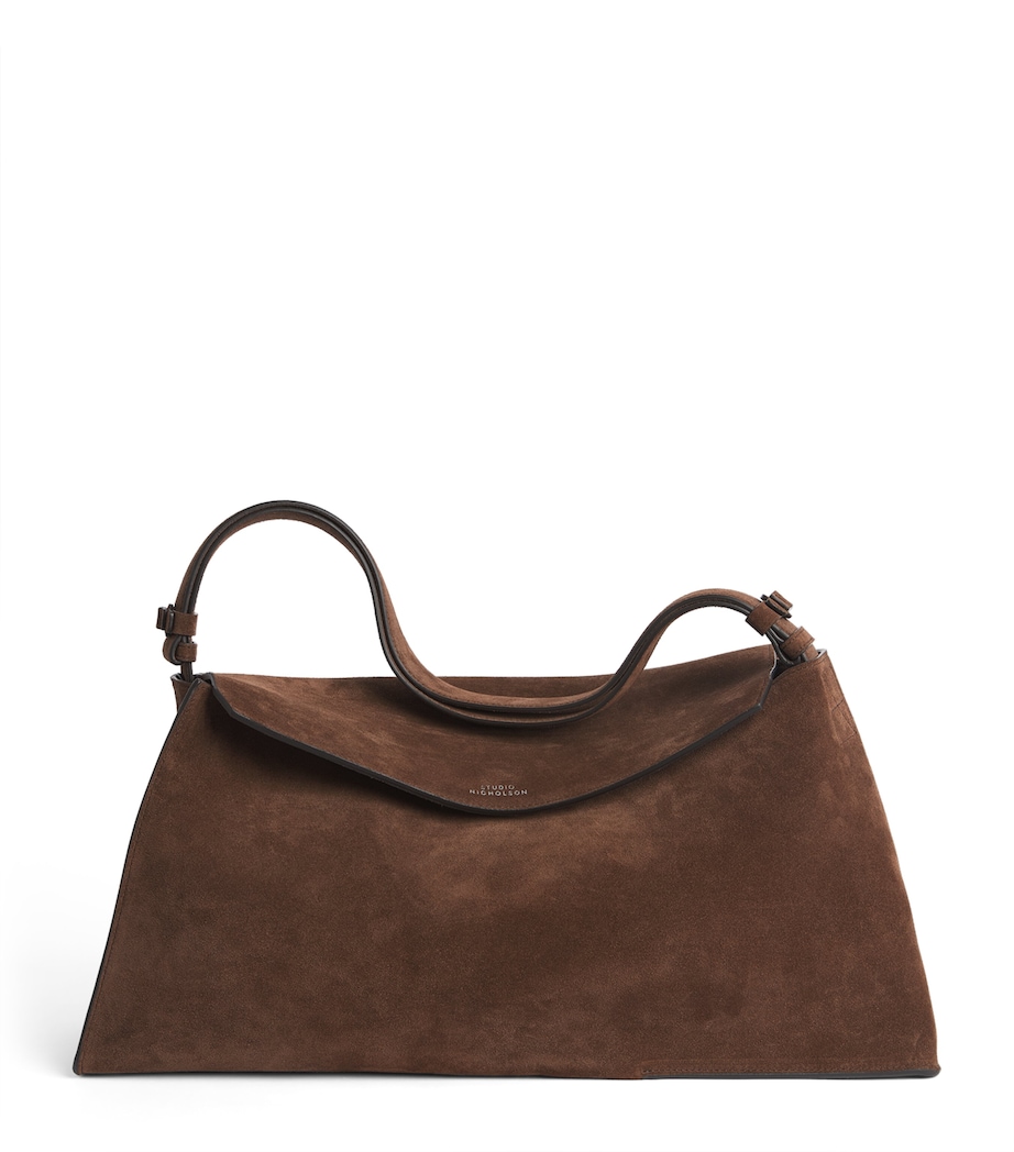 Studio Nicholson Suede Shiboru Shoulder Bag Cocoa Image 1