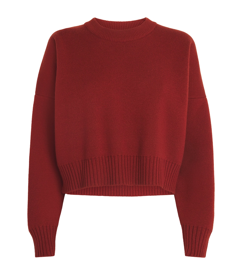 Cashmere Cropped Sweater SG4463 OXBLOOD Image 1