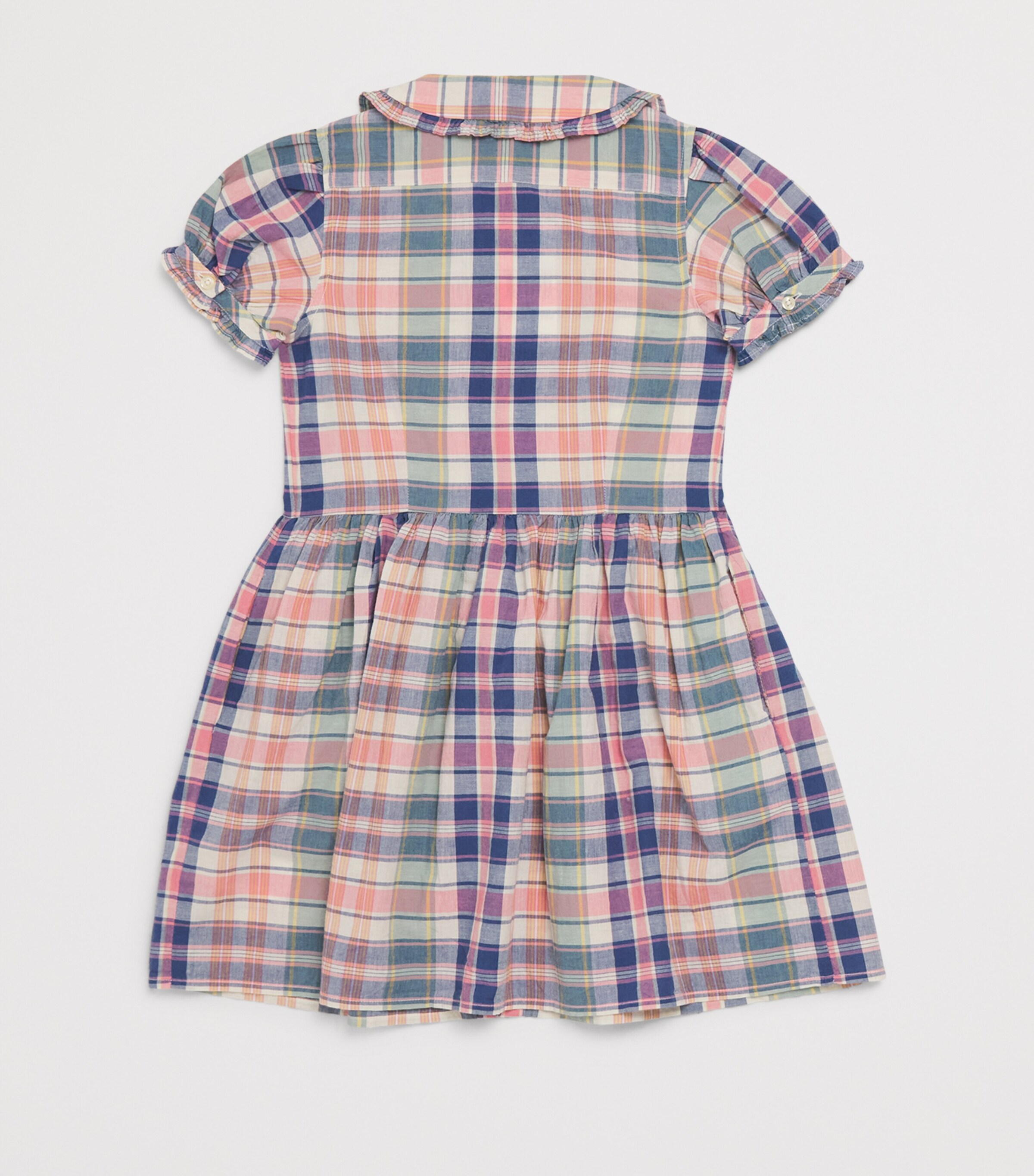 Ralph Lauren Kids Cotton Check Dress (2-7 Years) Erth Blu Pnk Ml Image 2