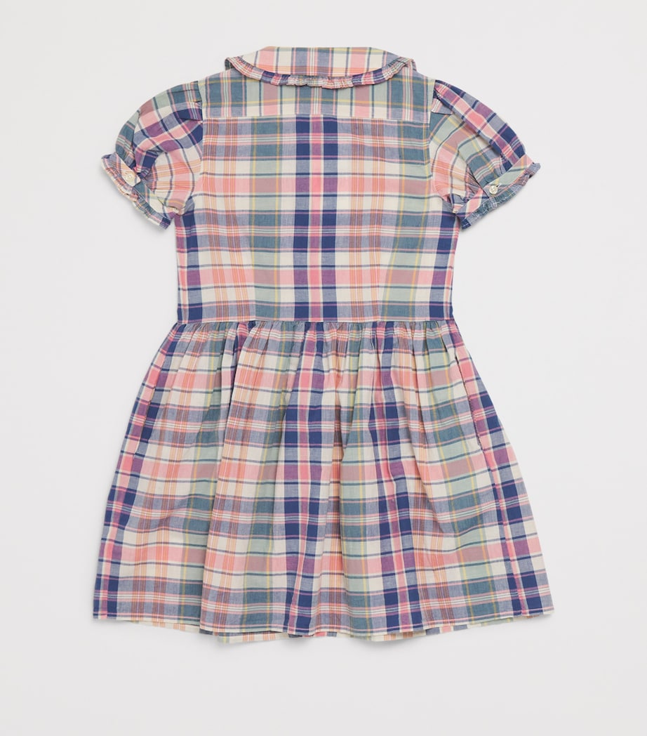 Ralph Lauren Kids Cotton Check Dress (2-7 Years) Erth Blu Pnk Ml Image 2