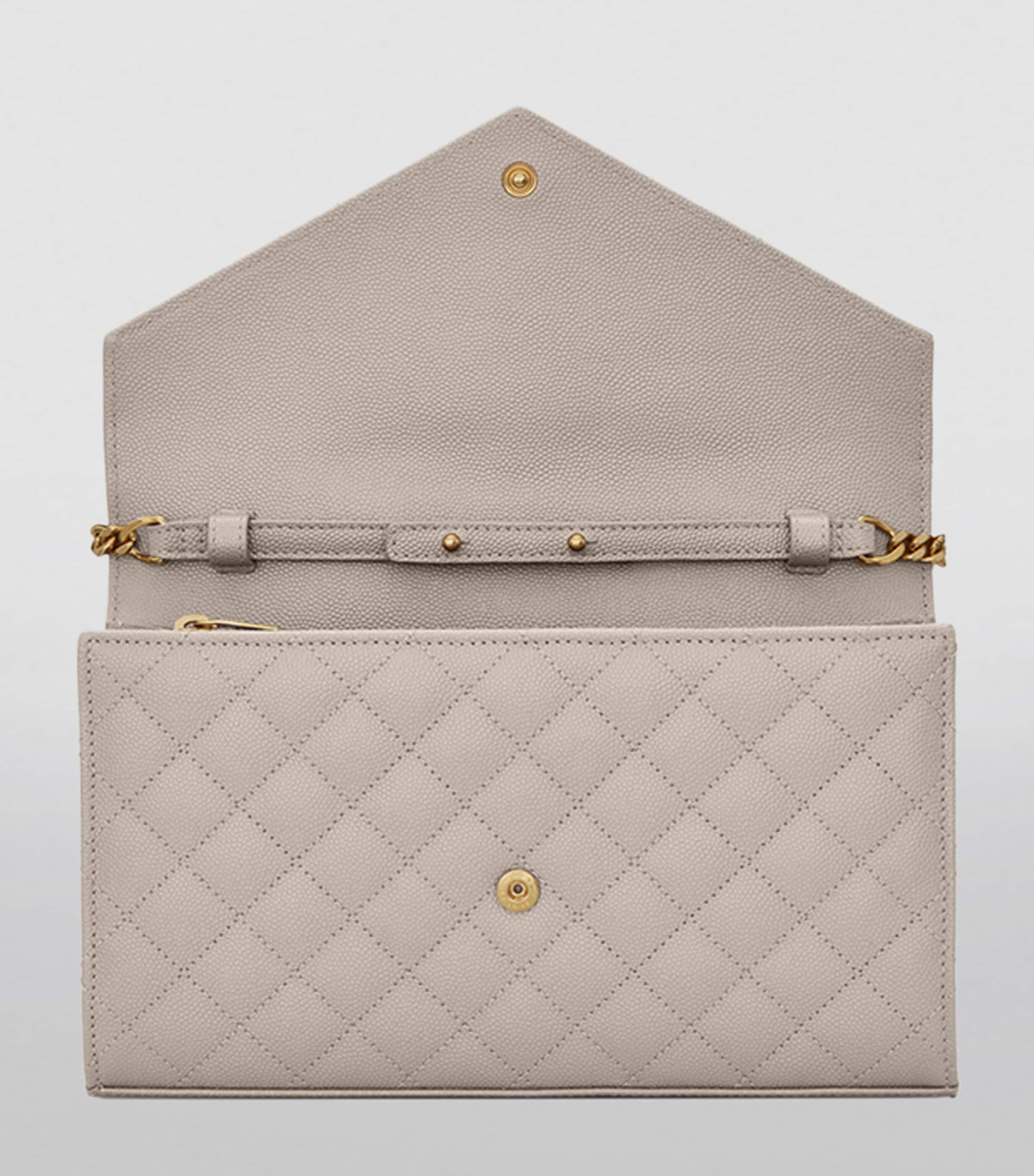 Saint Laurent Leather Envelope Bag | Harrods US