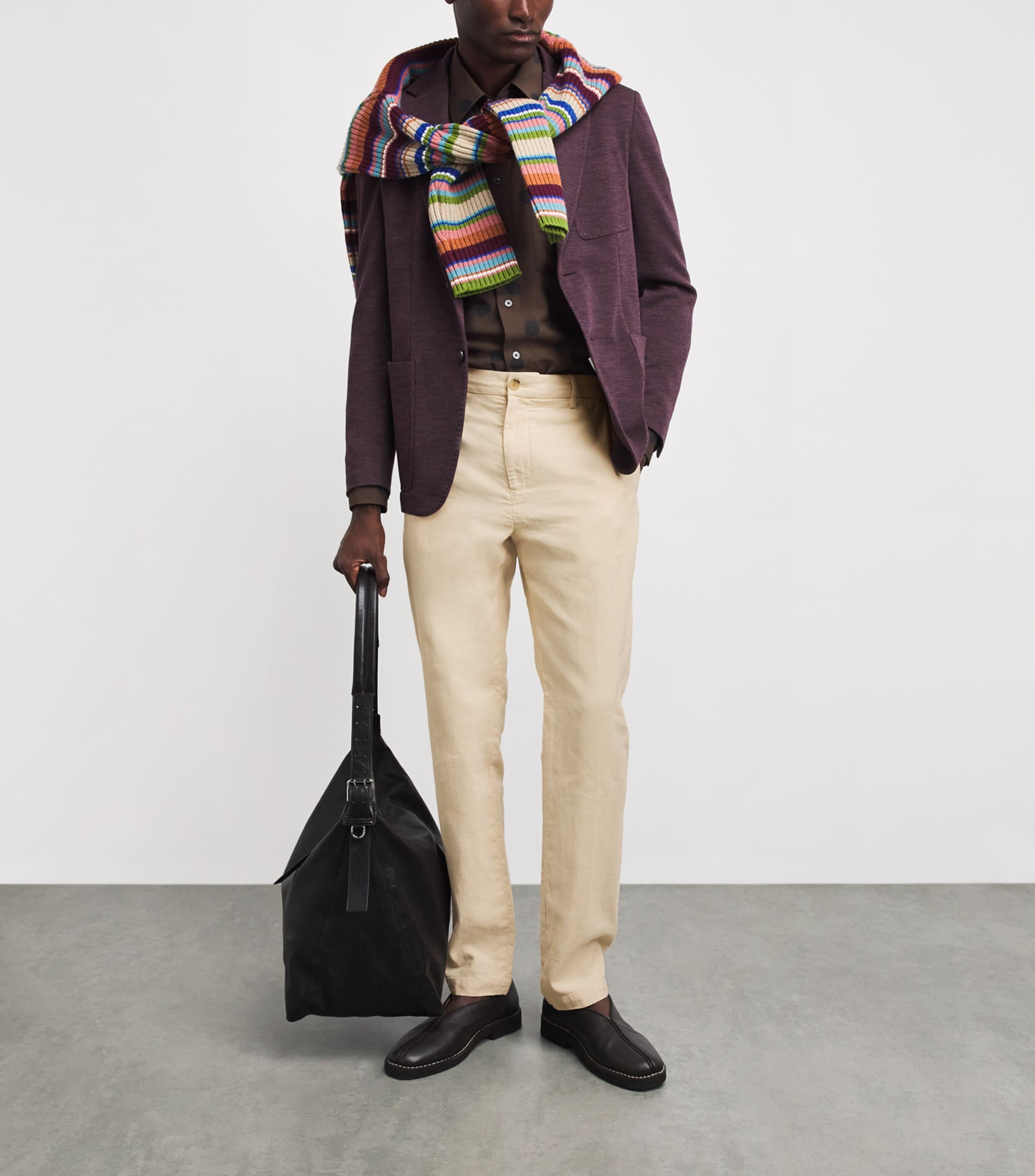 Paul Smith Mens Cotton-Blend Chinos Beige Image 2
