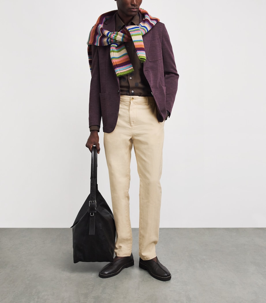 Paul Smith Mens Cotton-Blend Chinos Beige Image 2