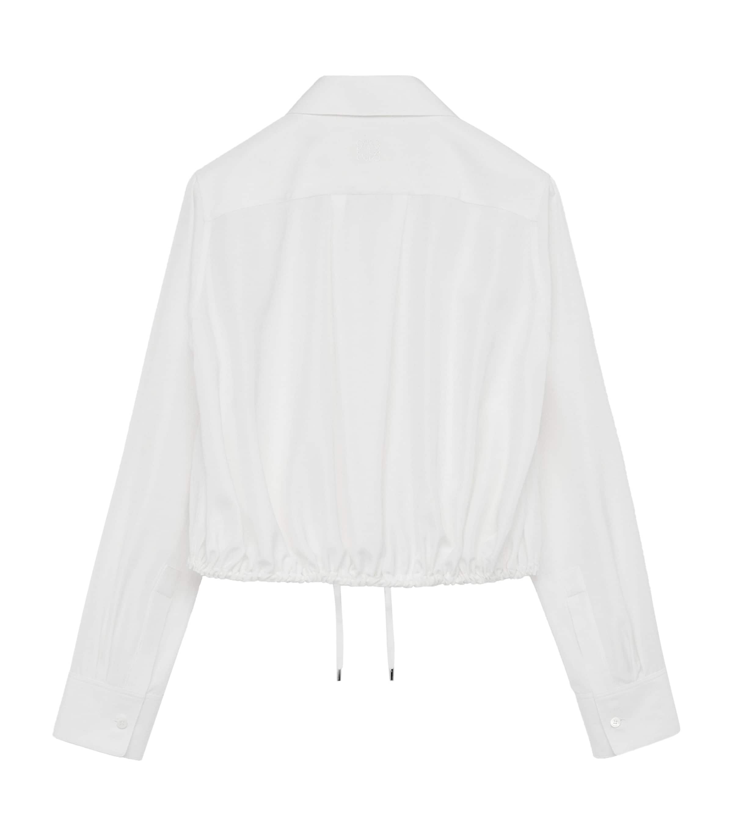 Silk-Blend Balloon Shirt WHITE Image 3