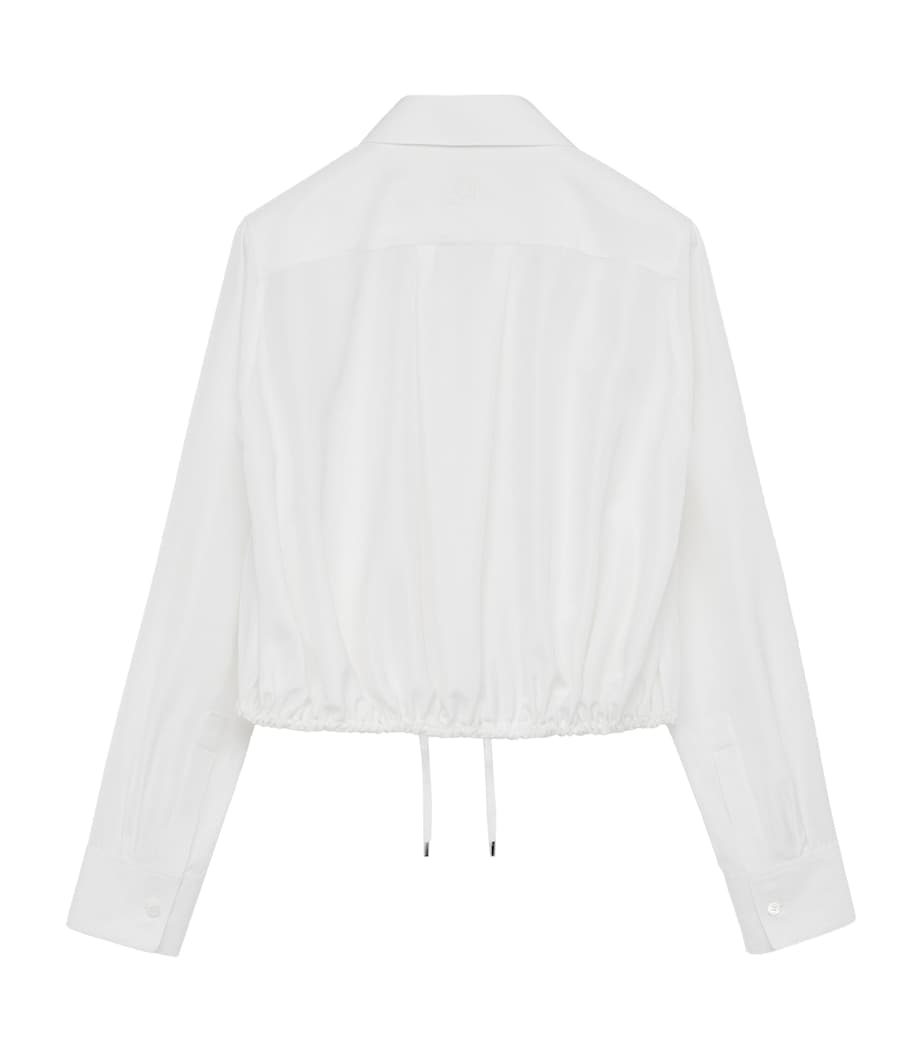 Silk-Blend Balloon Shirt WHITE Image 3