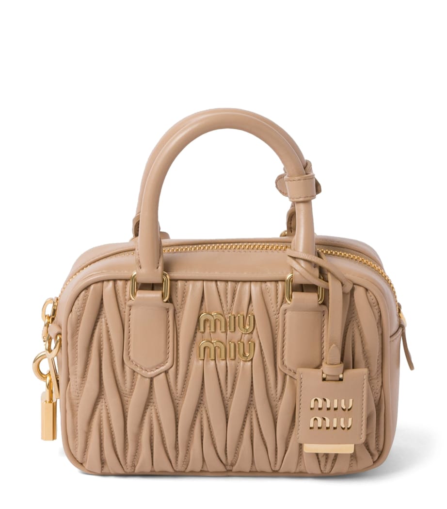 Small Matelassé Leather Arcadie Top-Handle Bag F0036 Image 1