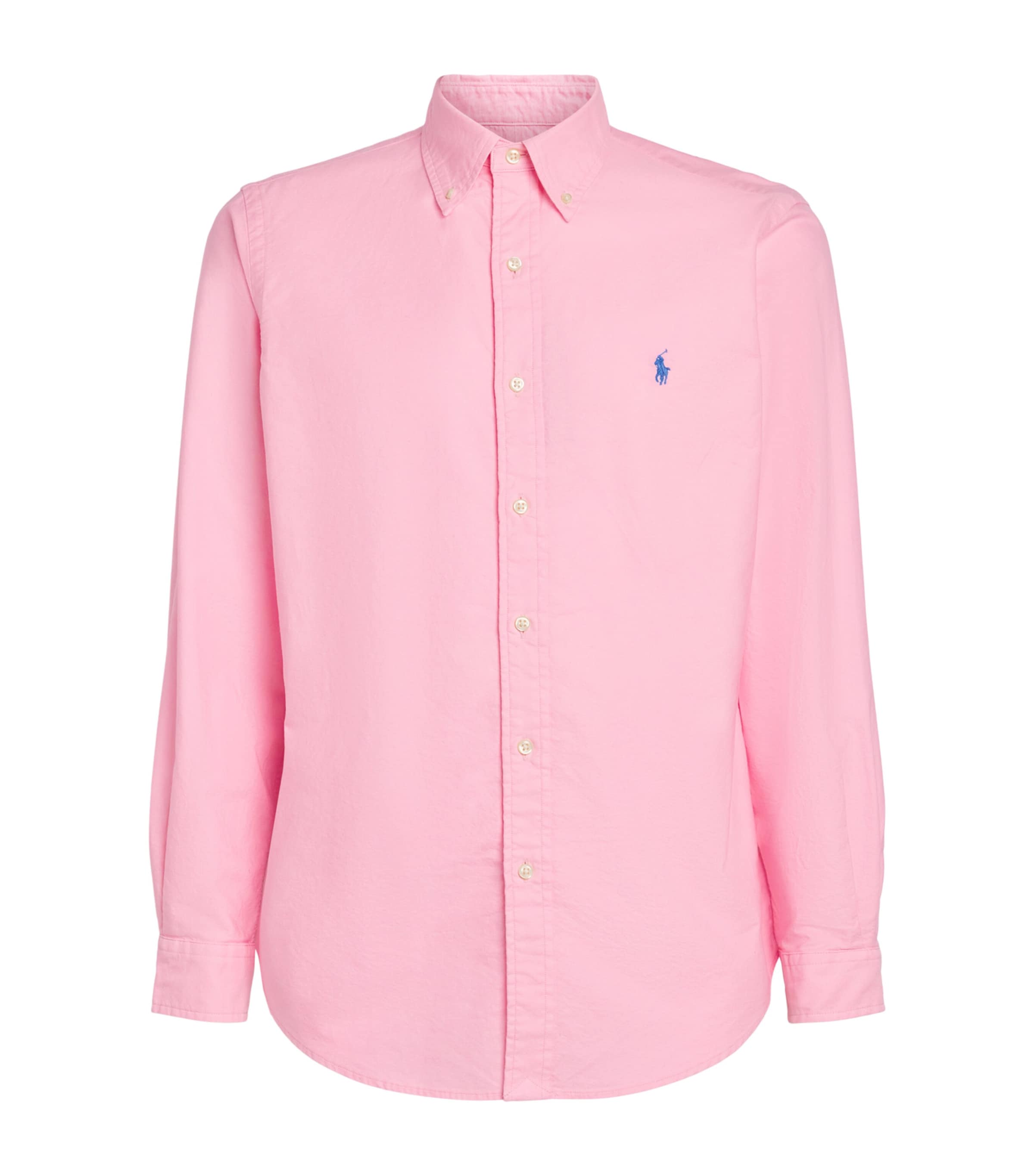 Polo Ralph Lauren Mens Slim Oxford Shirt Carmel Pink Image 1
