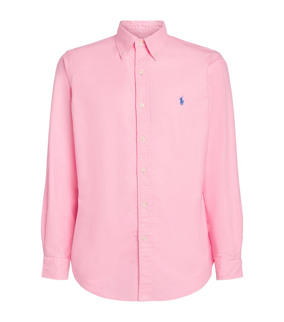 Polo Ralph Lauren Mens Slim Oxford Shirt Carmel Pink Image 1