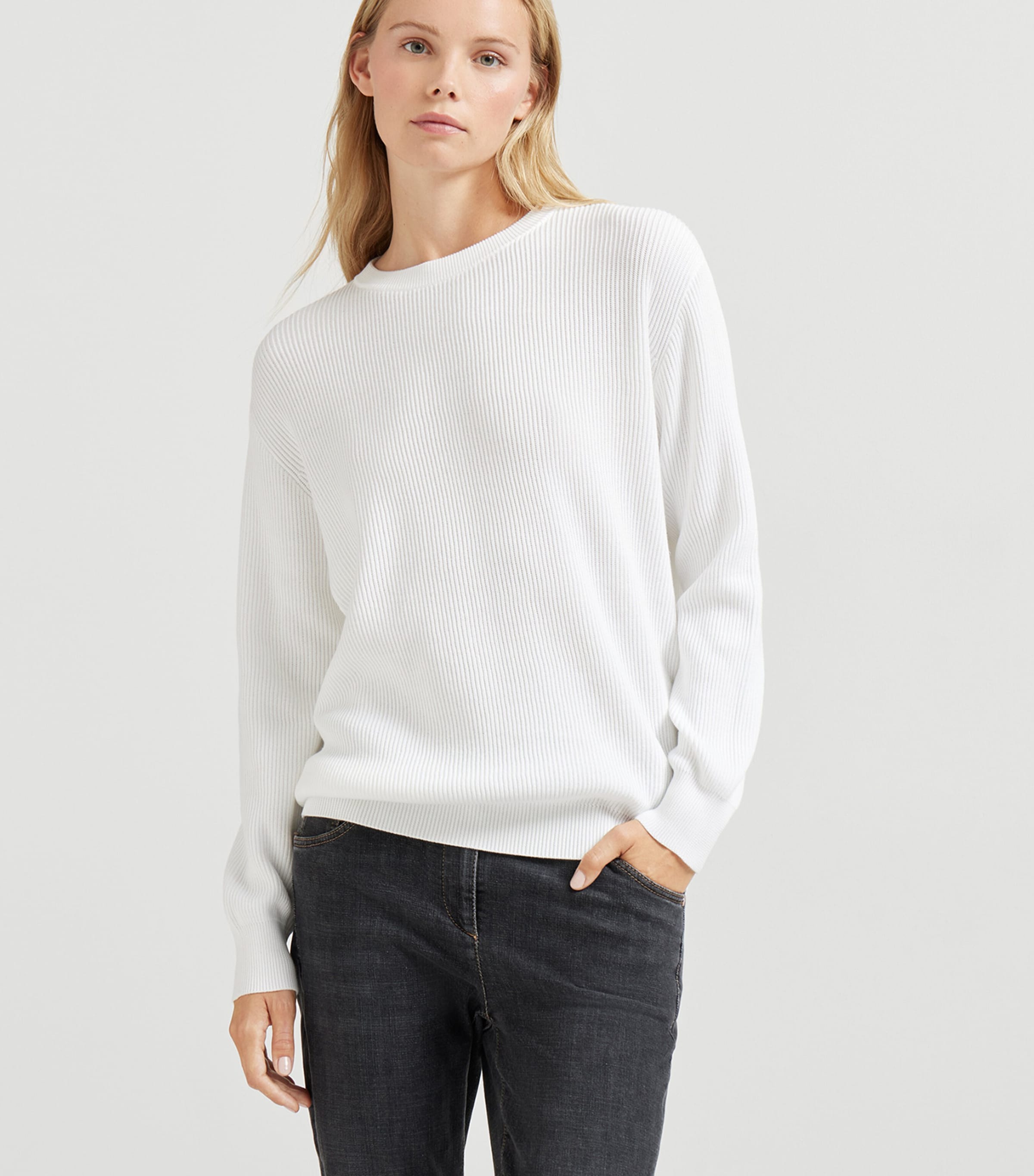 Brunello Cucinelli Womens Cotton Monili-Detail Sweater Image 2