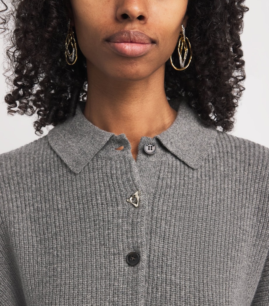 Wool Desert Polo Mini Dress 064 GREY MELANGE Image 7