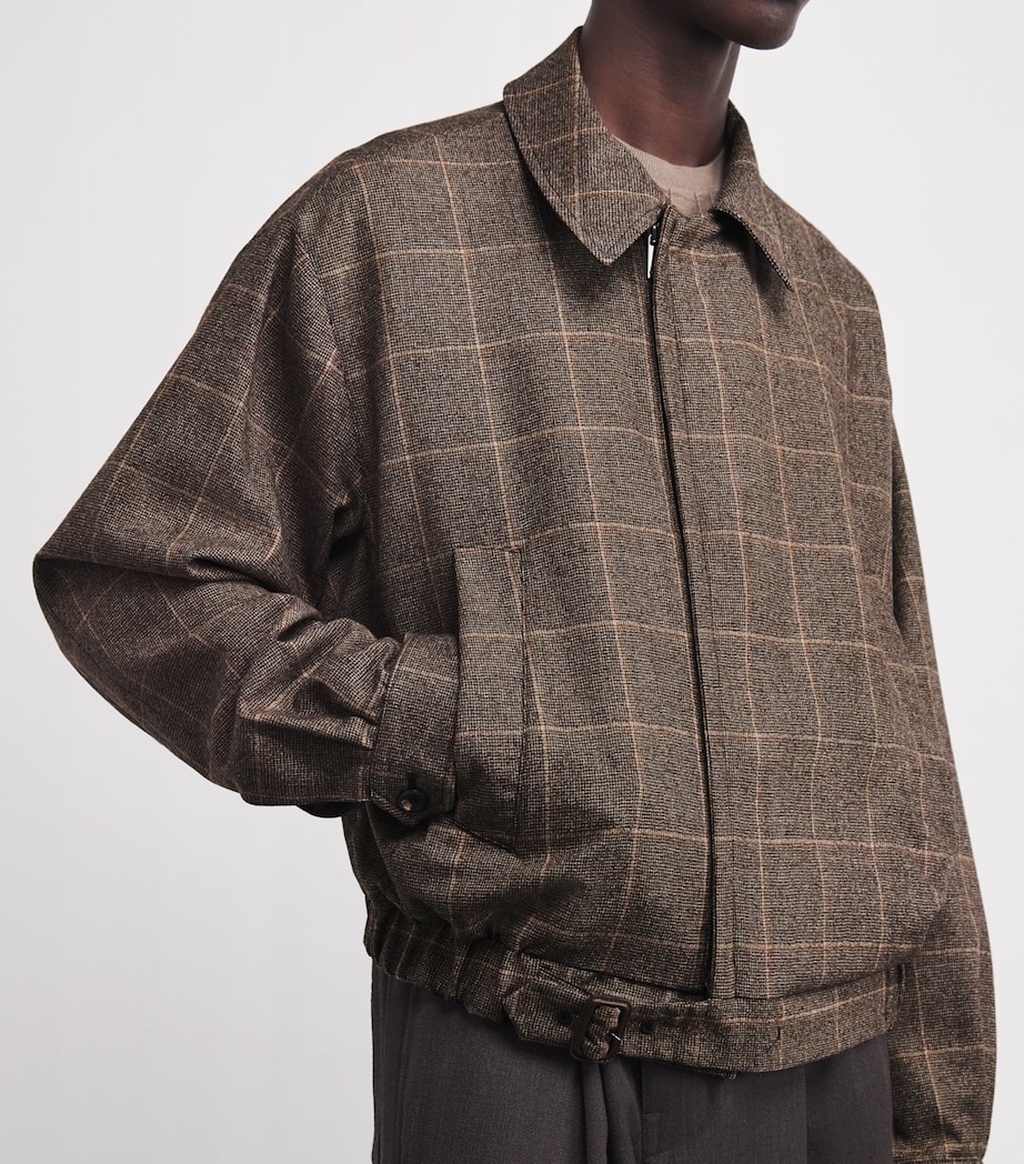 Virgin Wool Flannel Check Shirt Jacket F1013 Image 6