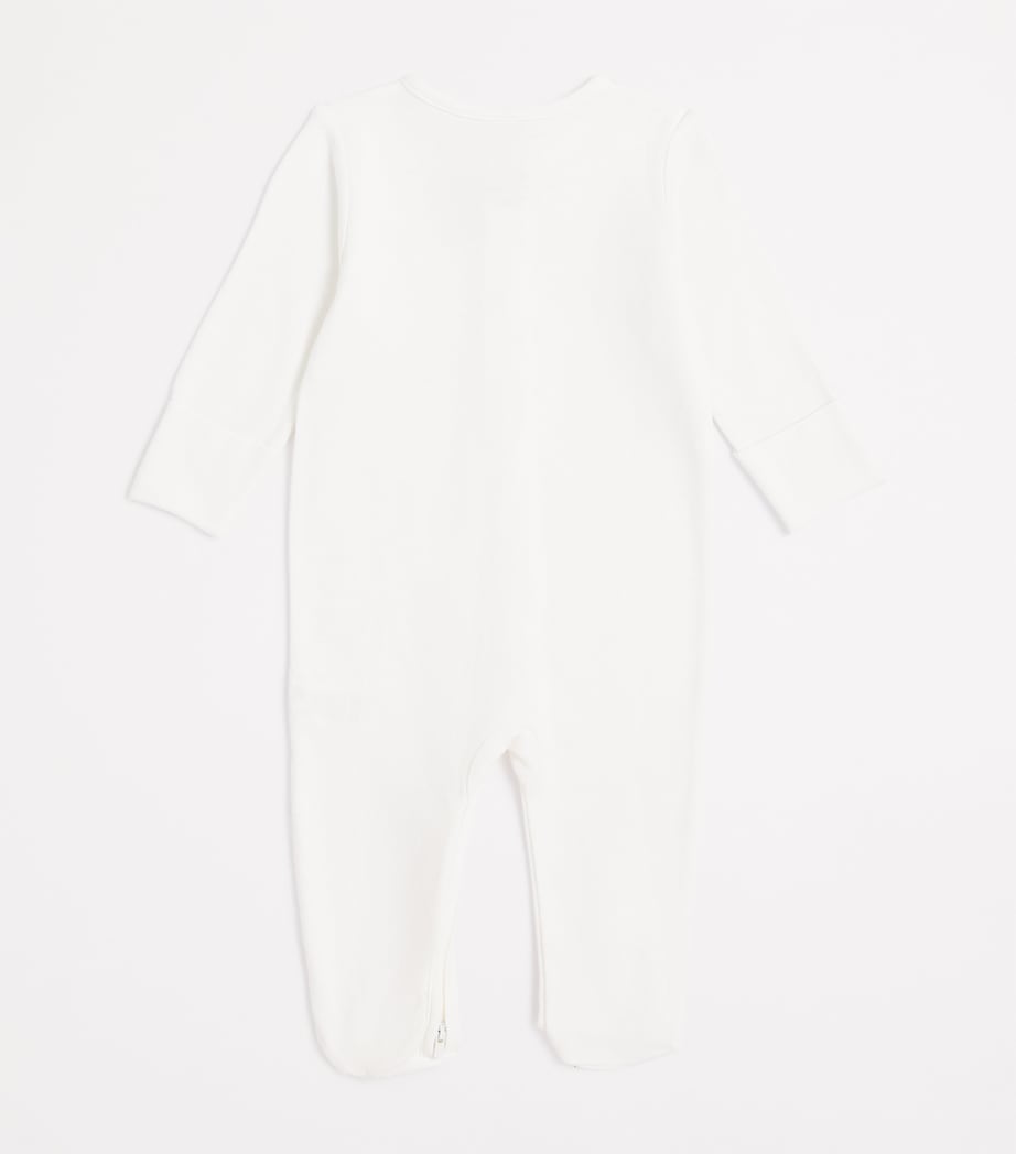 Zipped All-In-One Sleepsuit (6-9 Months) WHITE Image 2
