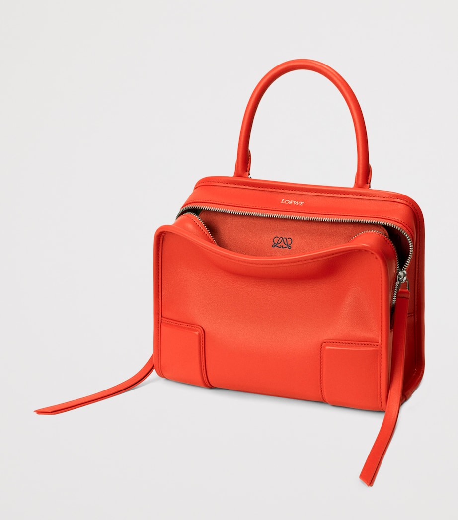 LOEWE Small Leather Amazona 180 Top-Handle Bag Sunrise Orange Image 3