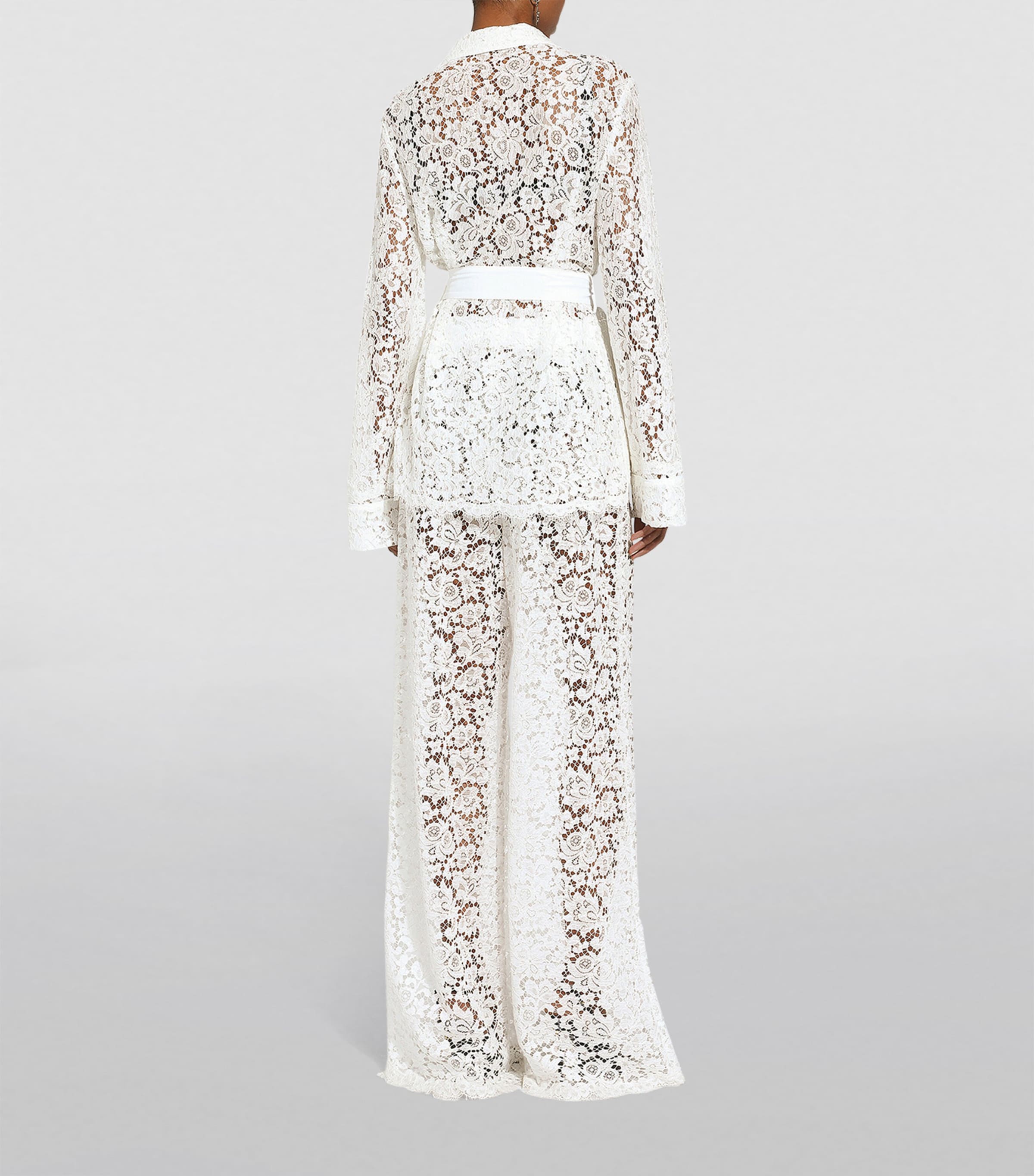 Lace Single-Breasted Blazer W0111-WHITE Image 5