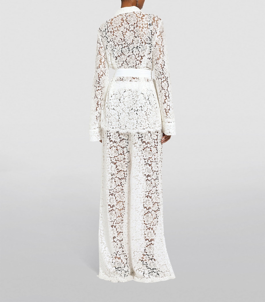 Lace Single-Breasted Blazer W0111-WHITE Image 5