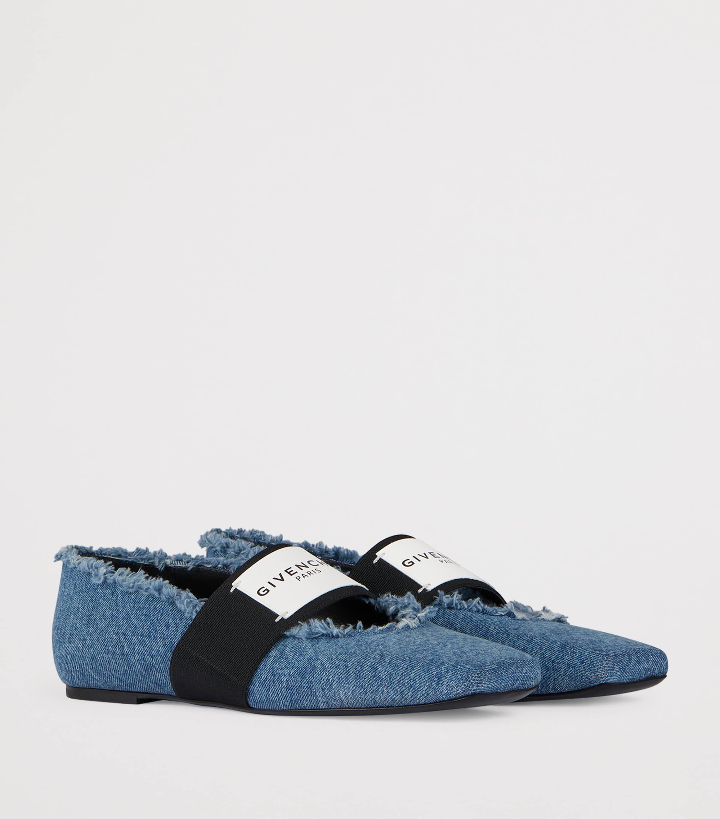 Denim Square-Toe Ballet Flats DENIM BLUE Image 2