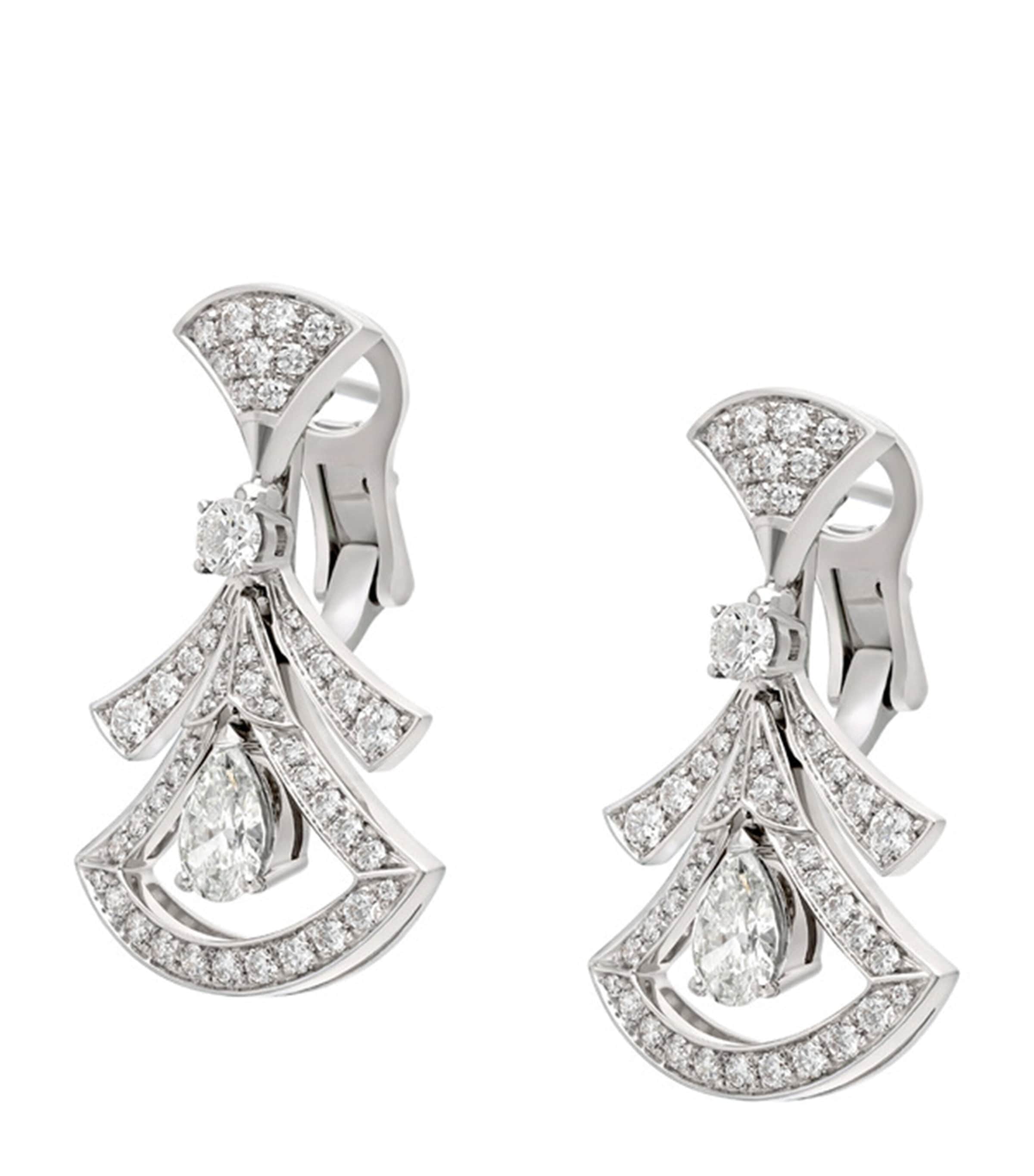 White Gold and Diamond Divas’ Dream Earrings WHITE GOLD Image 2