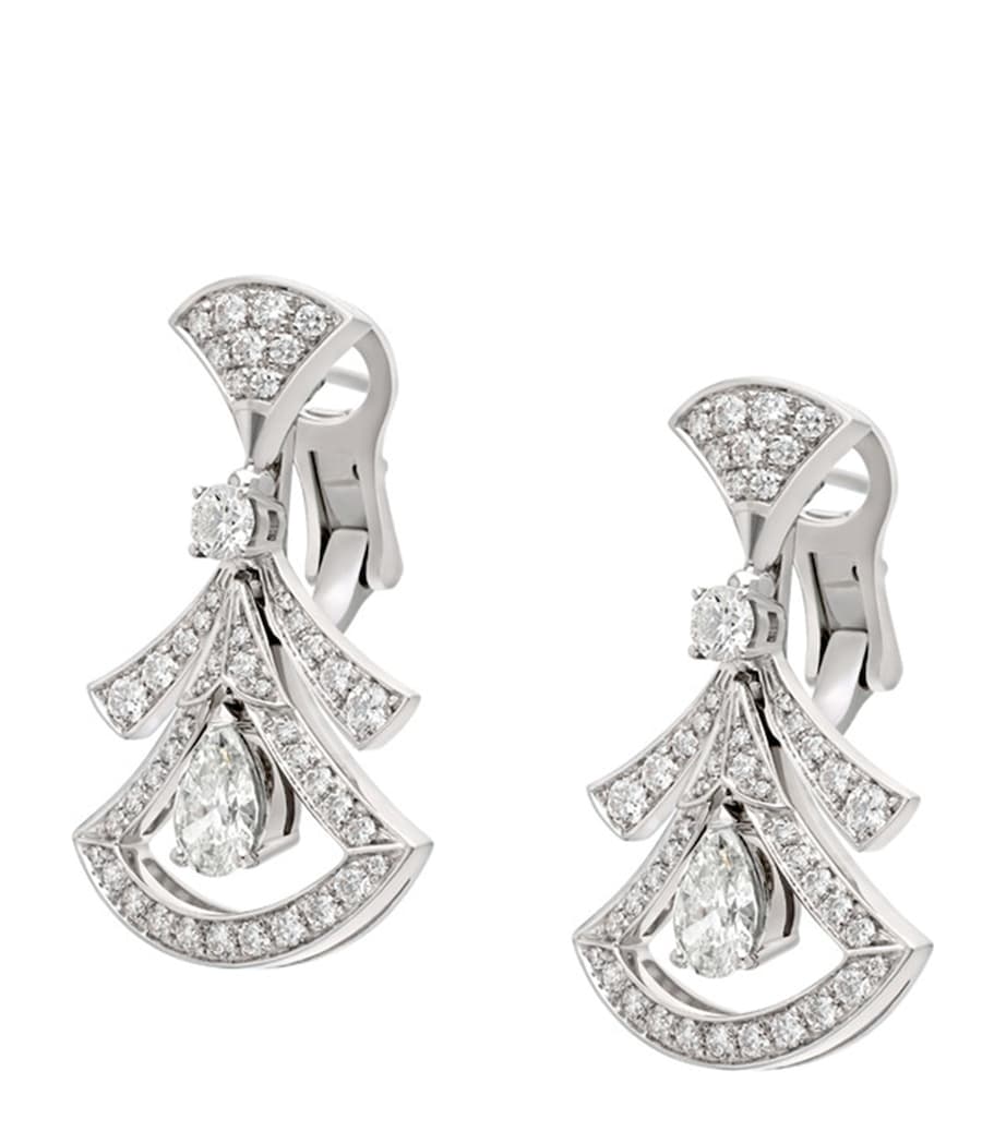 White Gold and Diamond Divas’ Dream Earrings WHITE GOLD Image 2