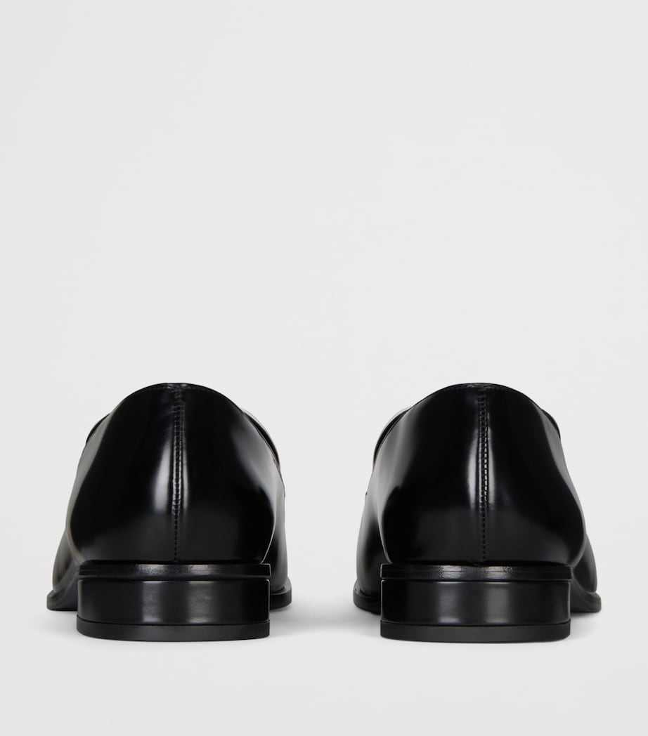 Givenchy Calfskin Logo Tux Loafers Black/white Image 6