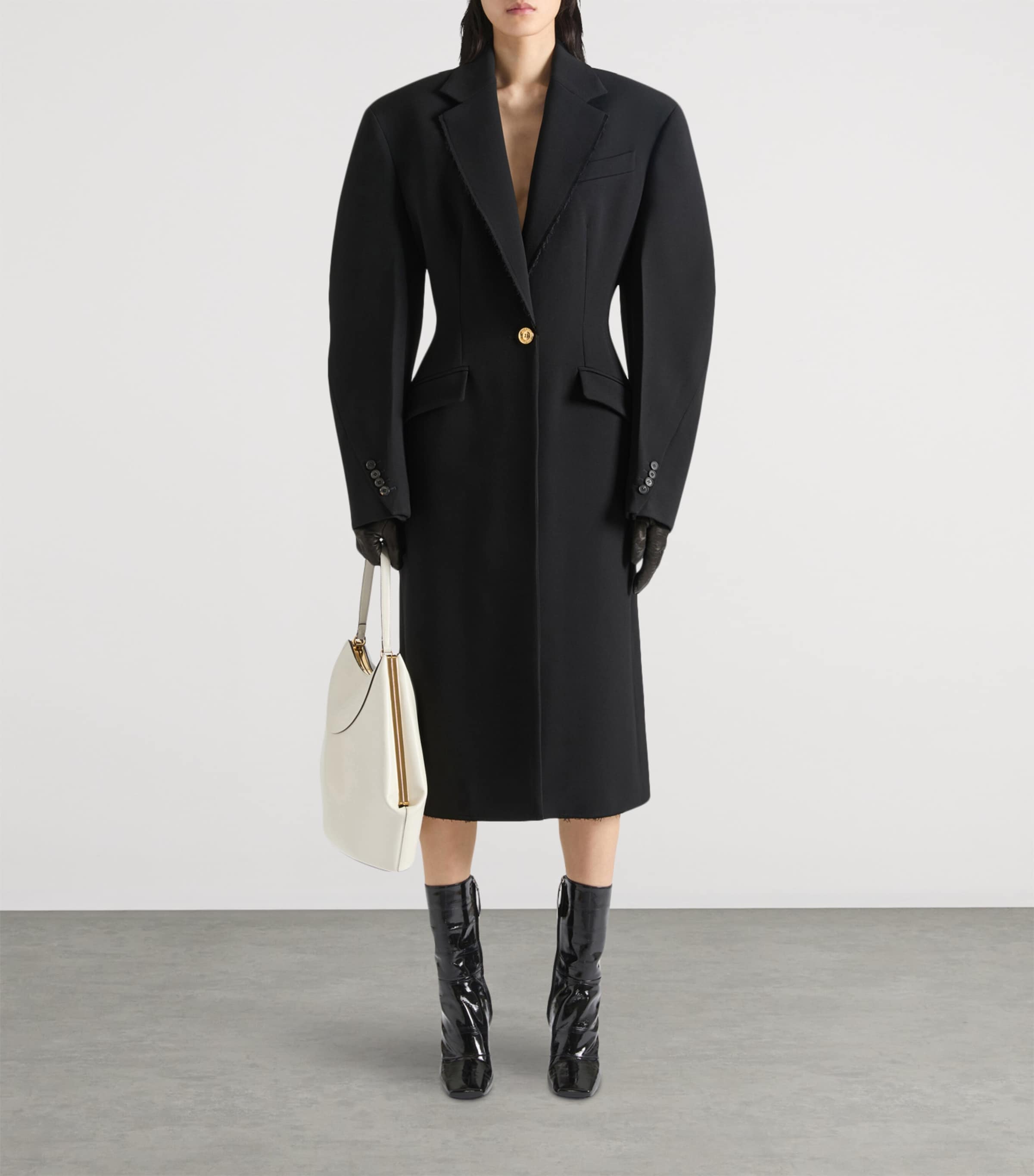 Wool-Blend Coat BLACK Image 2