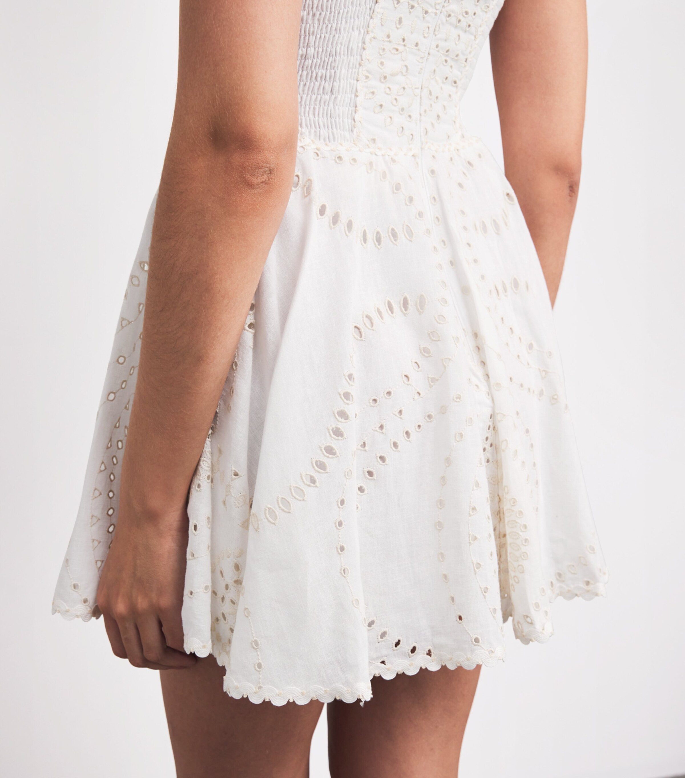 Charo Ruiz Ibiza Womens Broderie Anglaise Birdie Mini Dress Ivory Nelï¿½m Image 6