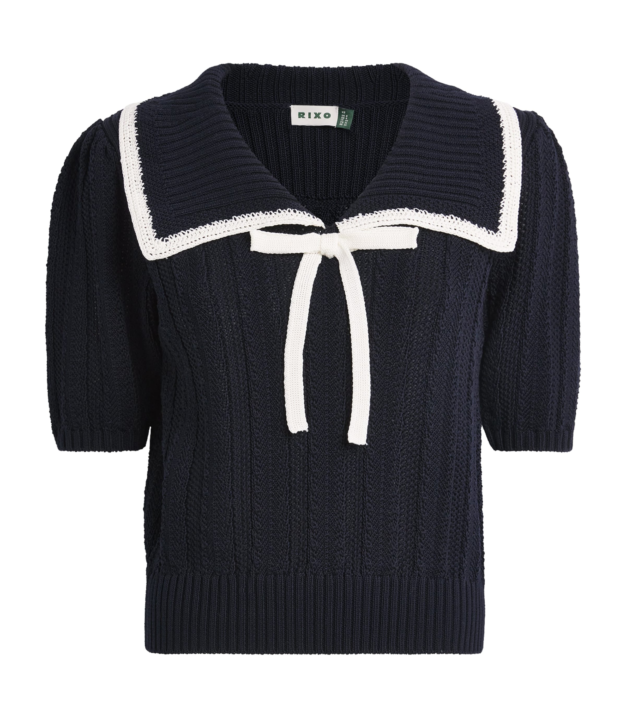Cotton Pippa Knit Top DEEP NAVY Image 1