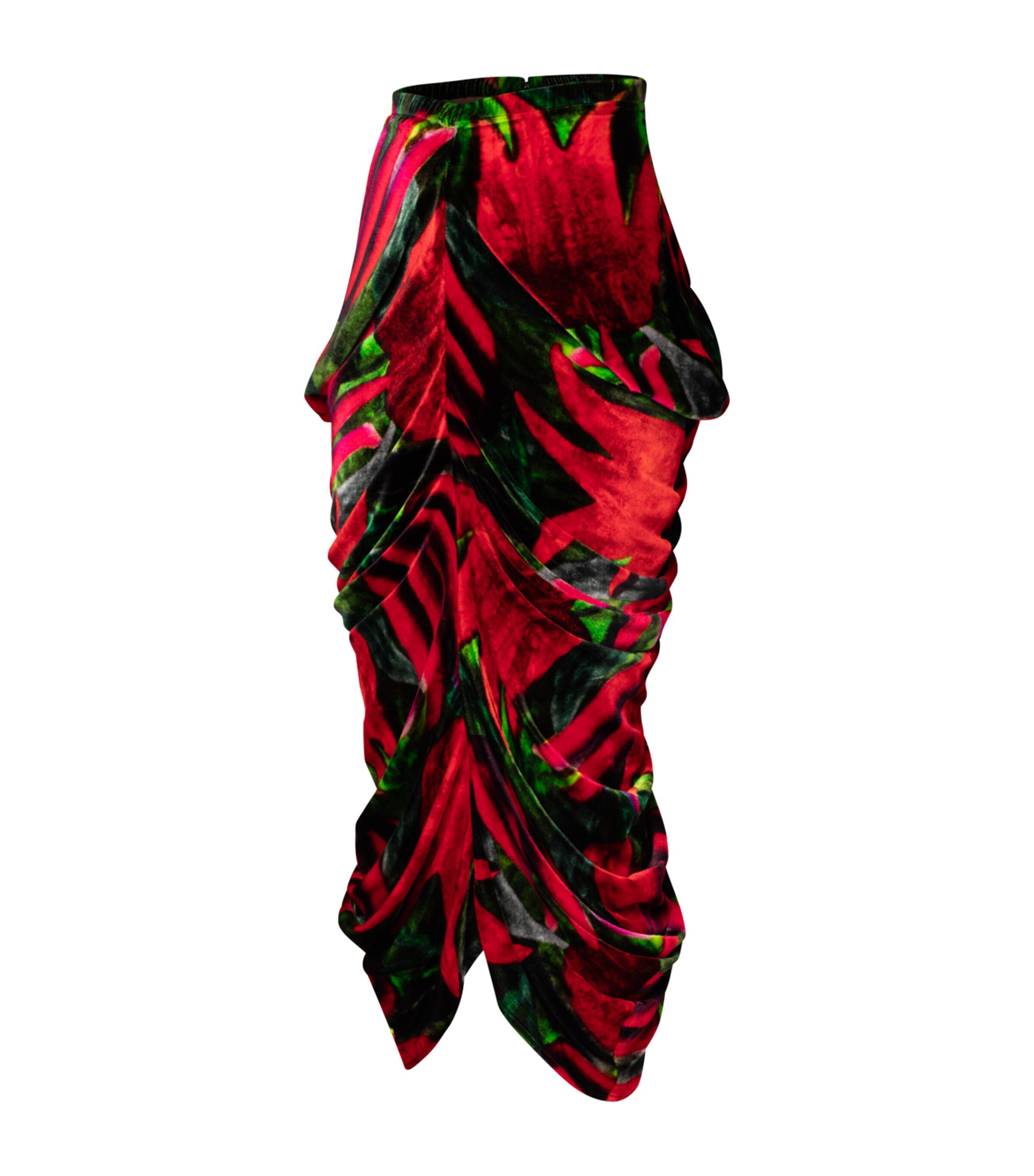 Floral Ruched Maxi Skirt MULTI Image 2