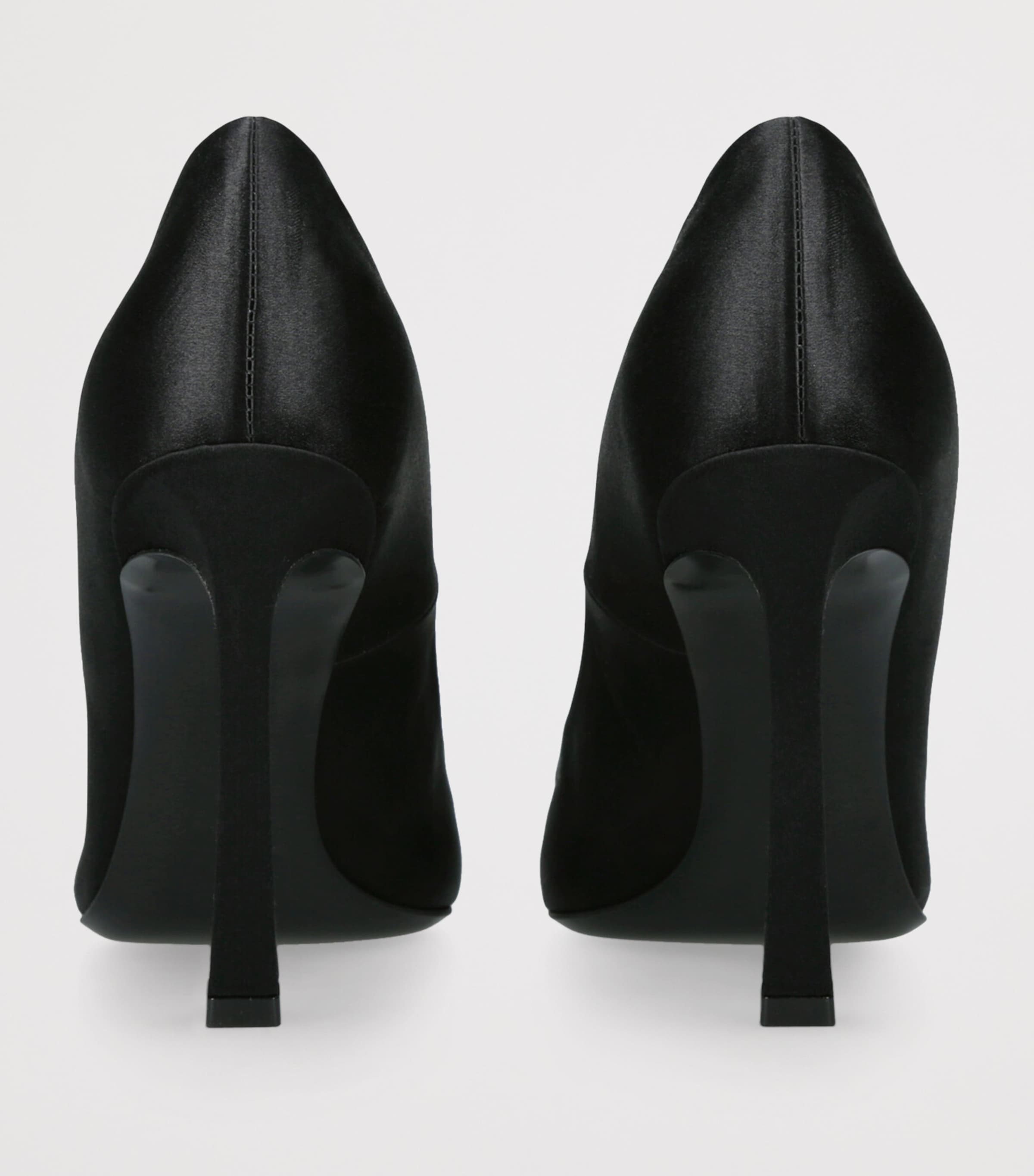 Roger Vivier Satin Trompette Pumps 100 Black Image 2