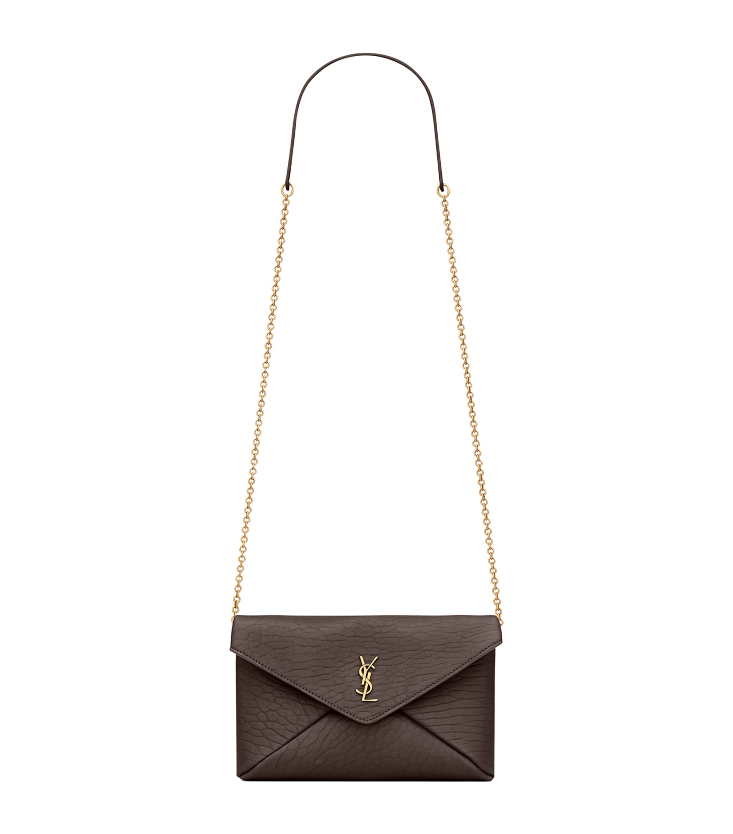 Saint Laurent Small Leather Cassandre Envelope Shoulder Bag Image 1