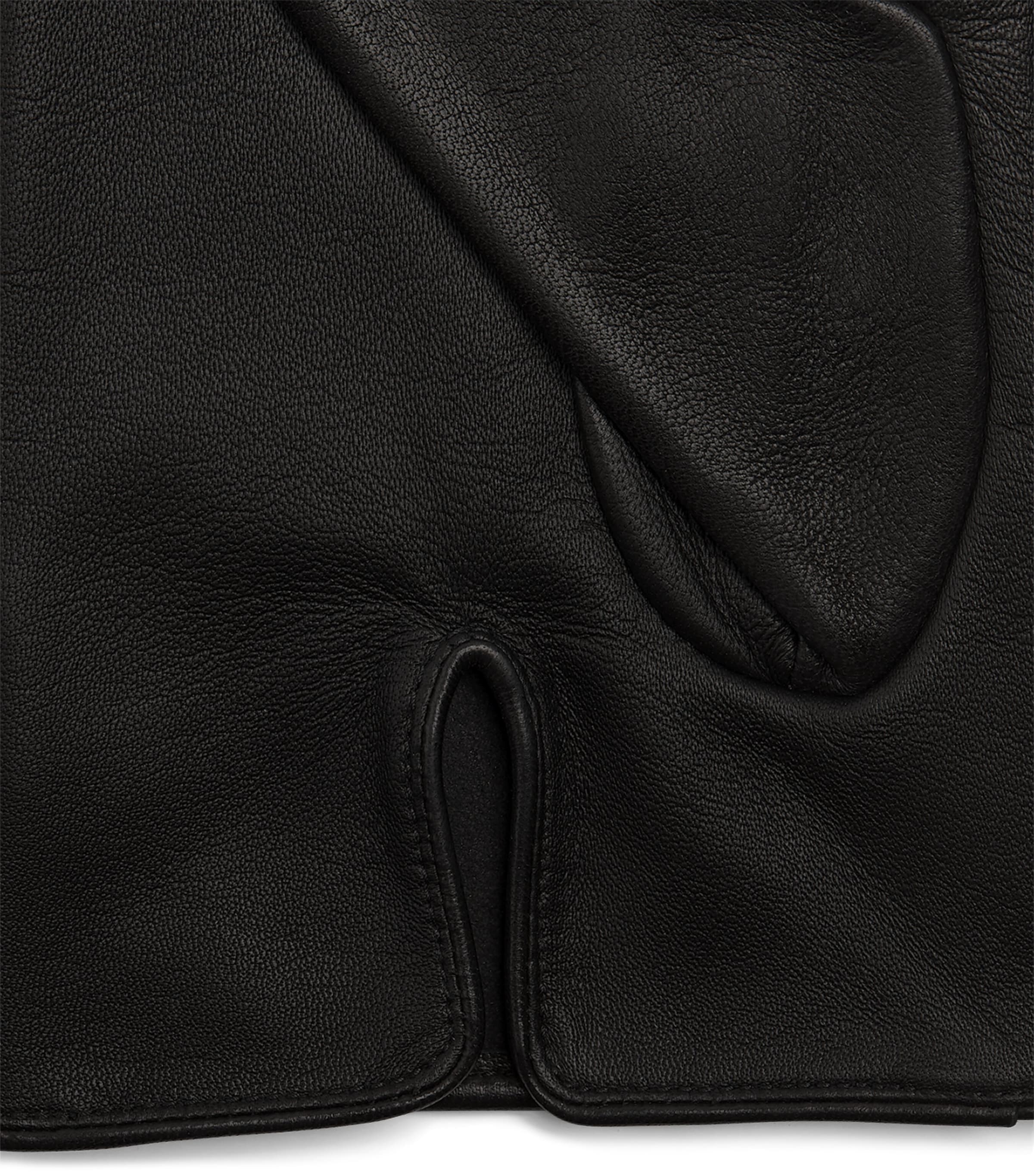 Leather Gloves BLACK Image 3