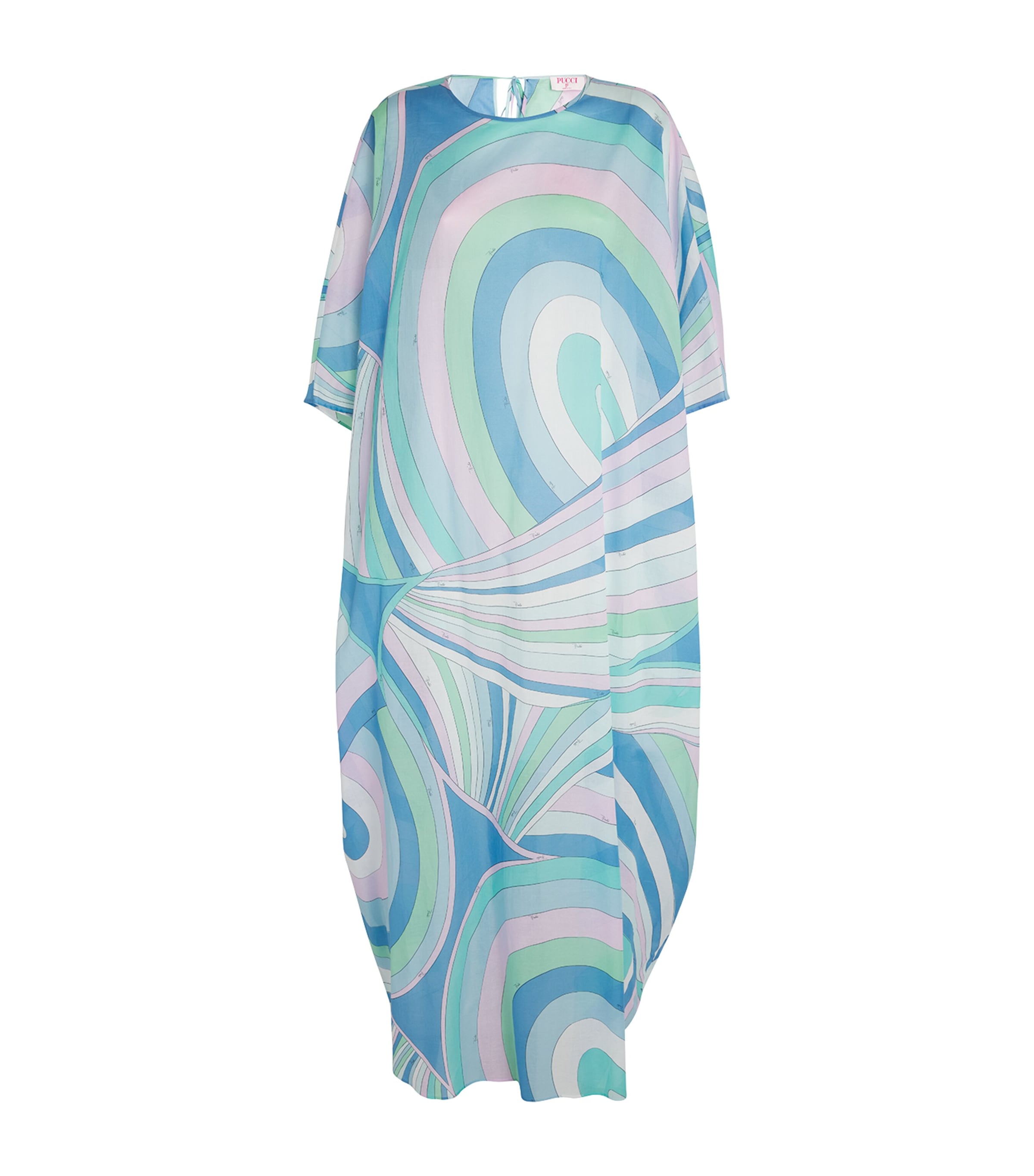 Pucci Printed Cotton-muslin Kaftan In Blue